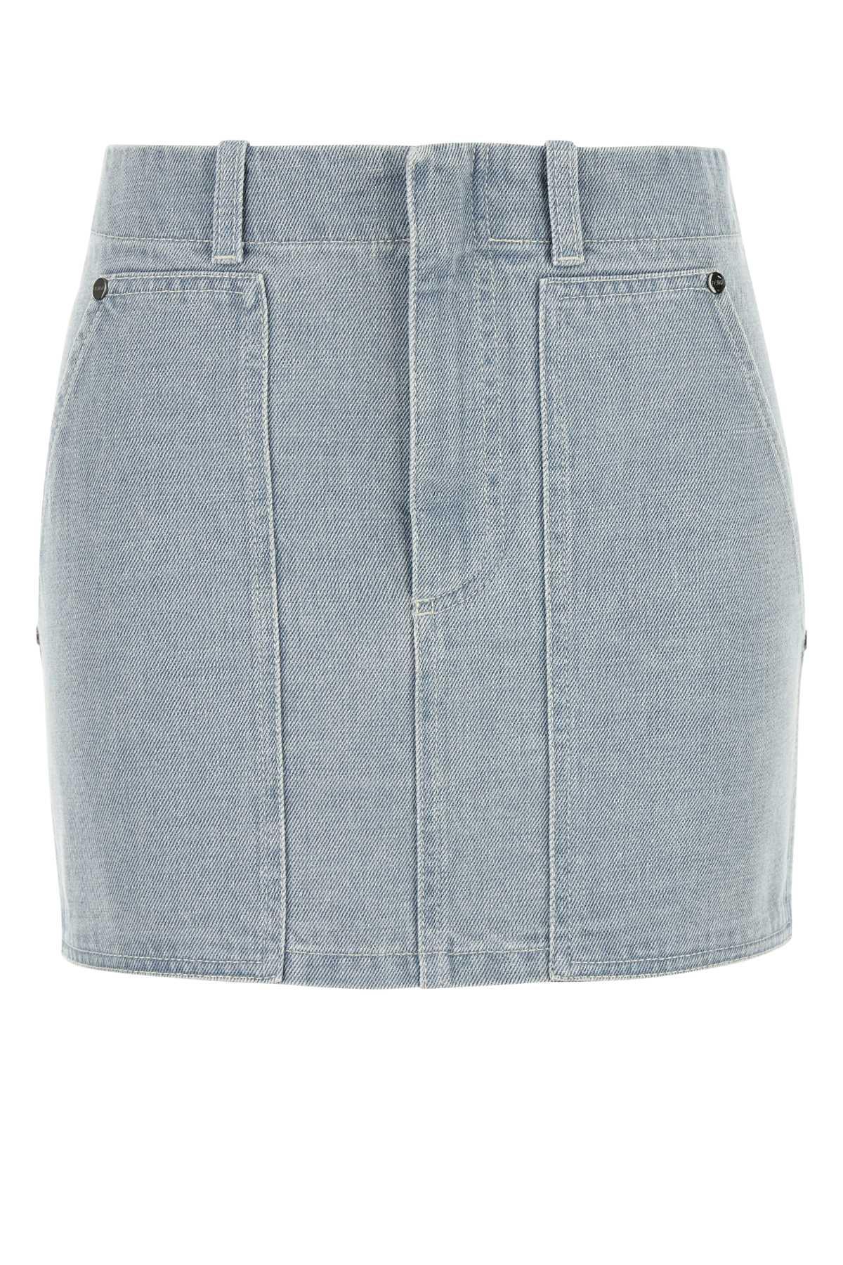 fendi denim mini skirt
