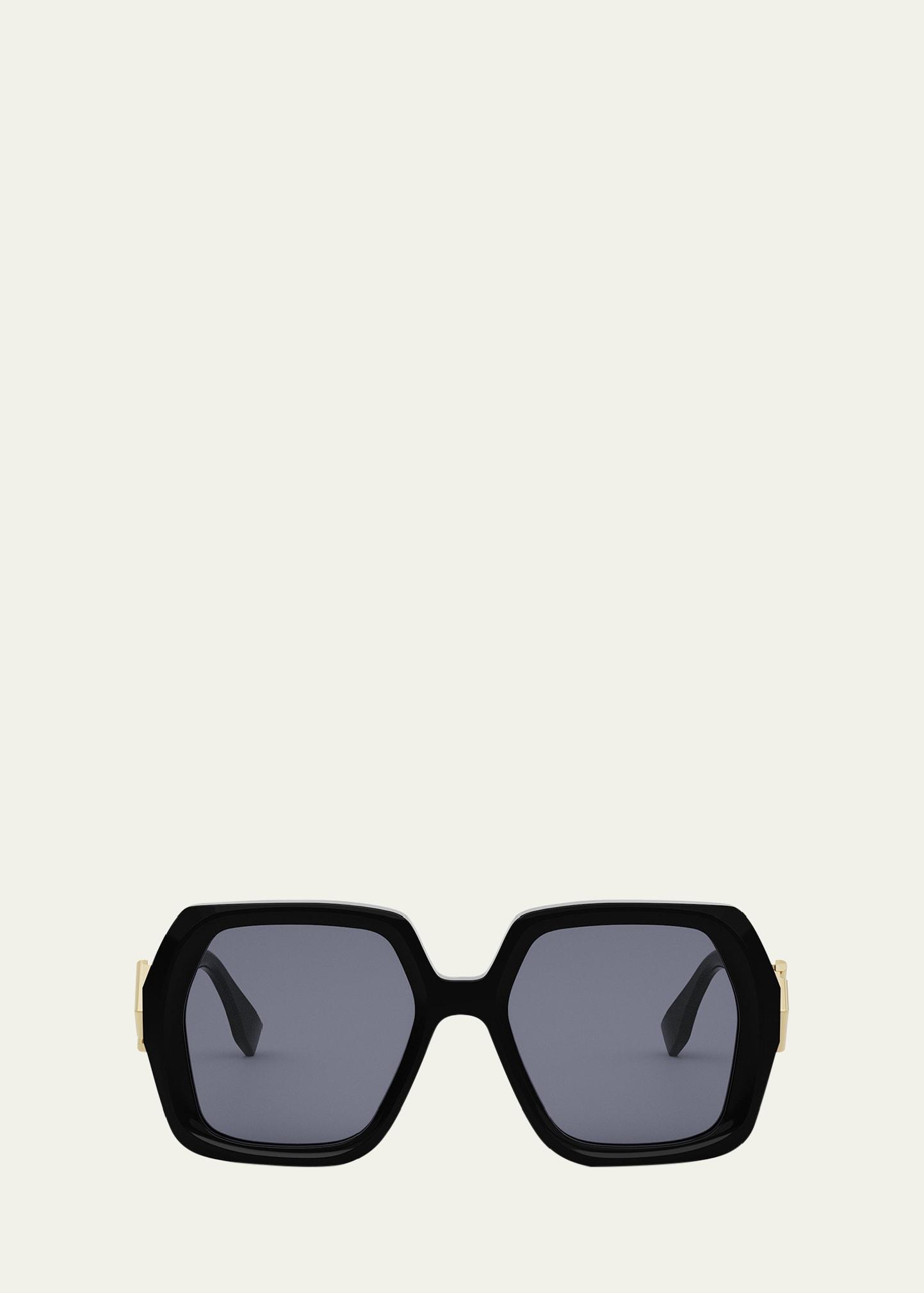 fendi diamond acetate square sunglasses