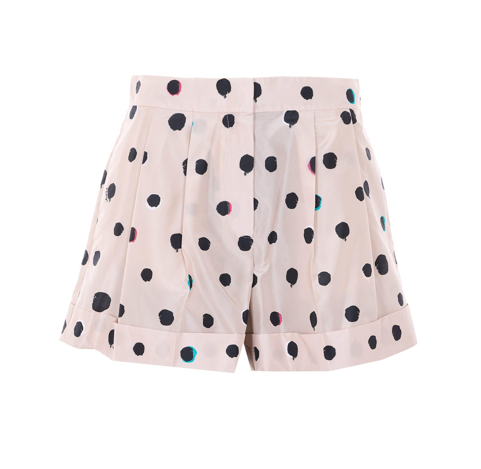 fendi dots print shorts