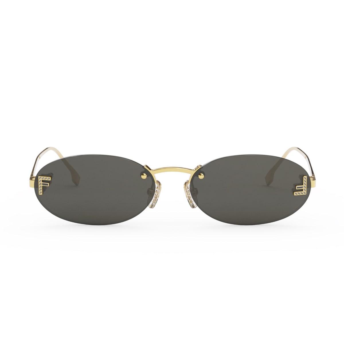 fendi eyewear fe4075us 30a oro fendi first crystal sunglasses