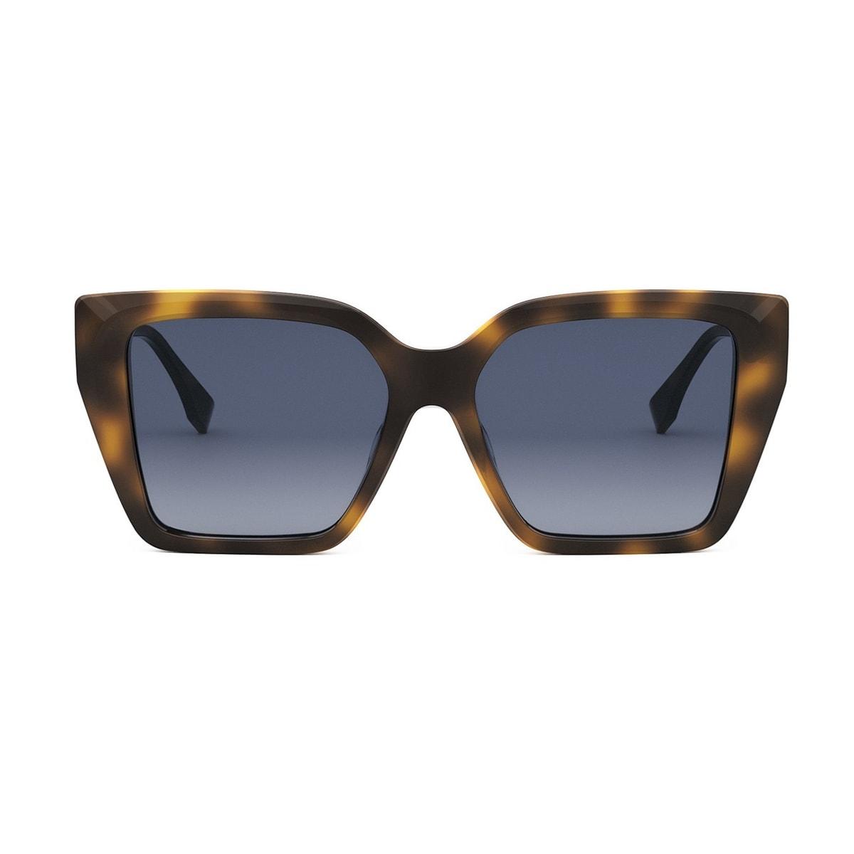 fendi eyewear fendi fe40161i ff diamonds 52w havana sunglasses