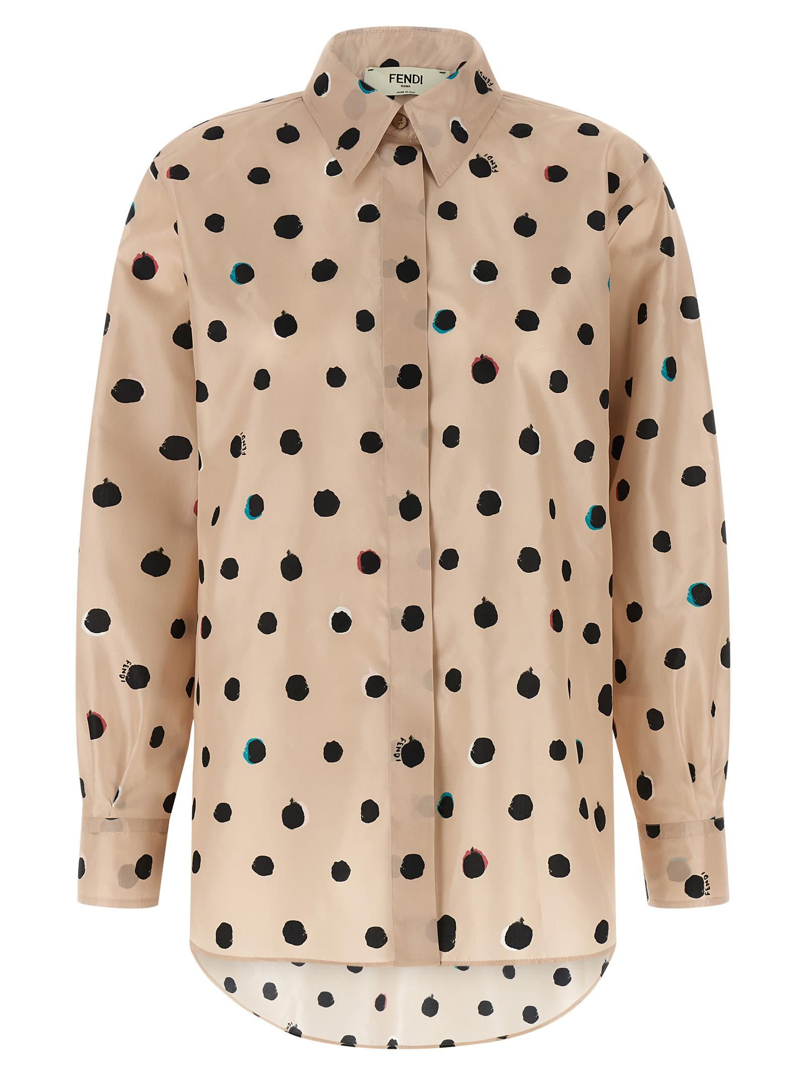 fendi falena dots shirt