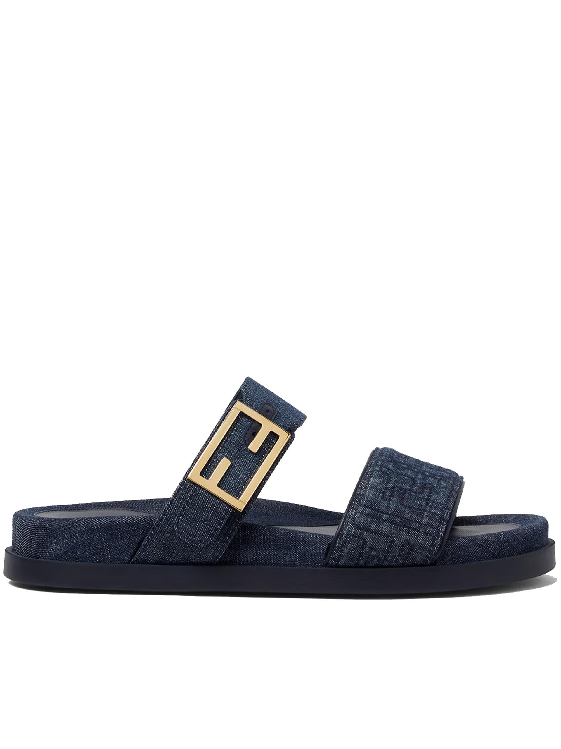 fendi feel denim blue calzature - women
