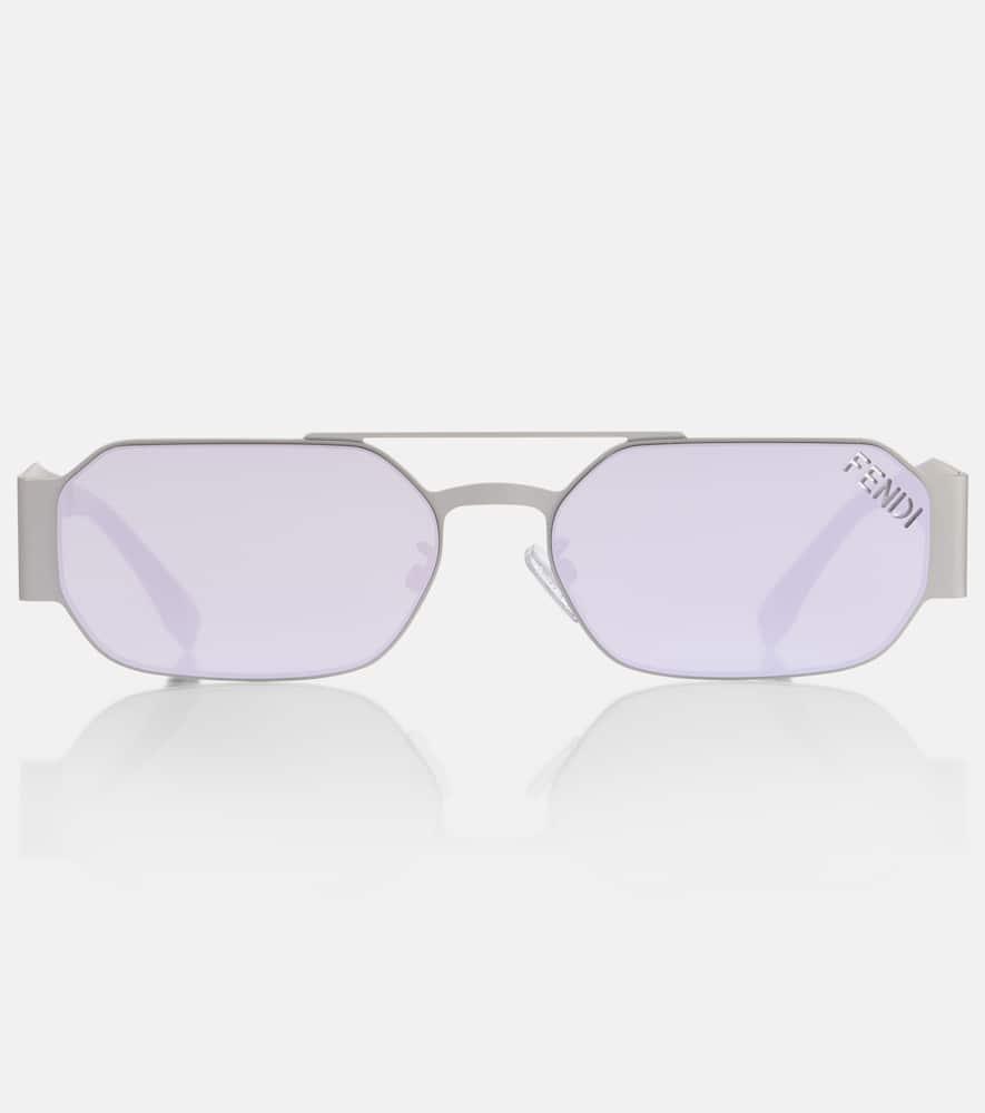 fendi fendi cut out square sunglasses