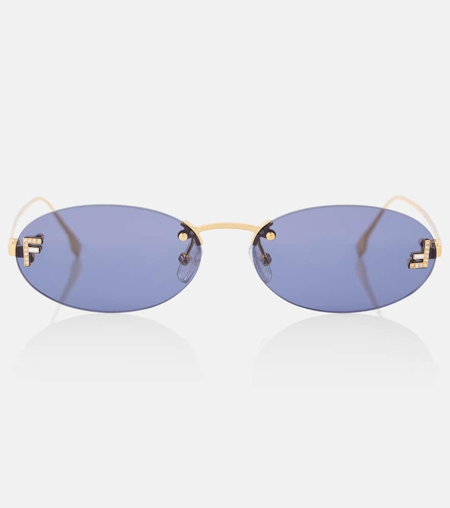 fendi fendi first crystal embellished sunglasses