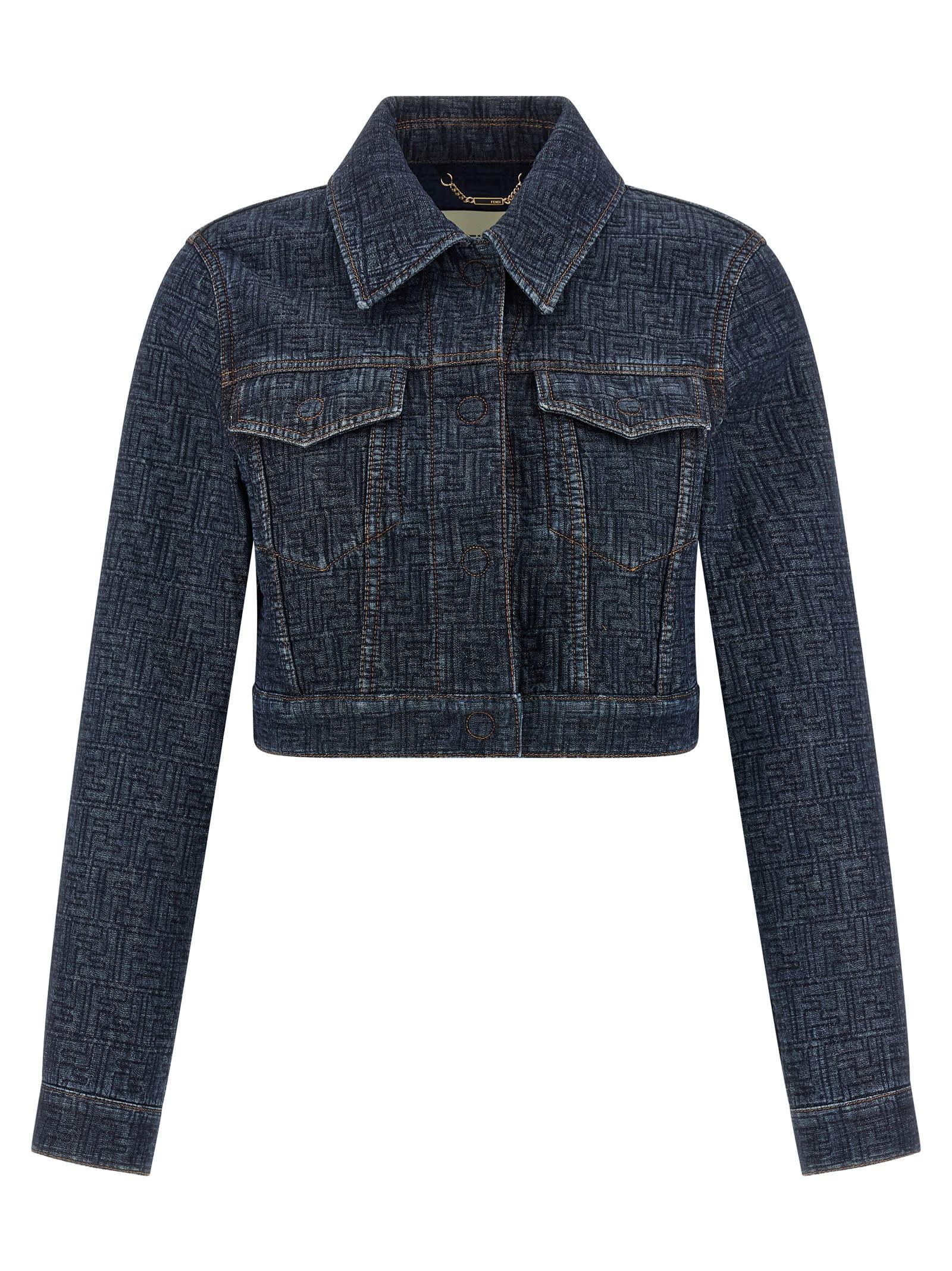 fendi ff denim bolero jacket