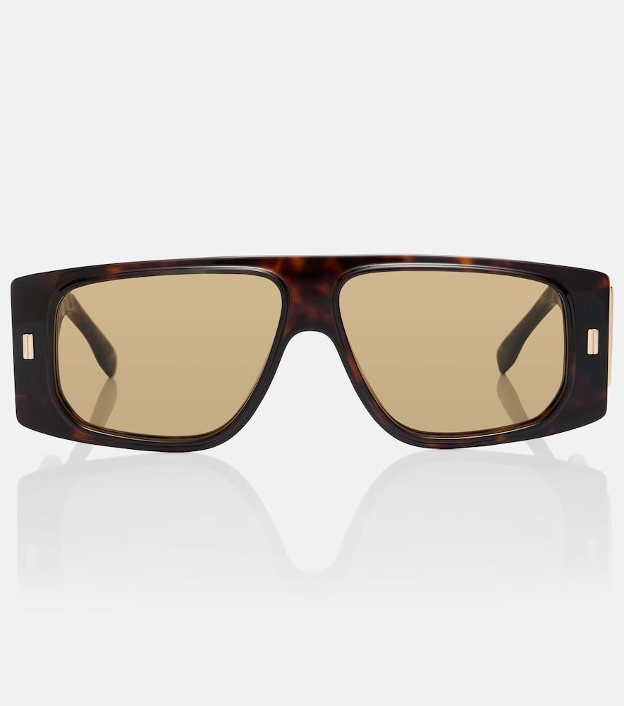 fendi ff squared rectangular sunglasses