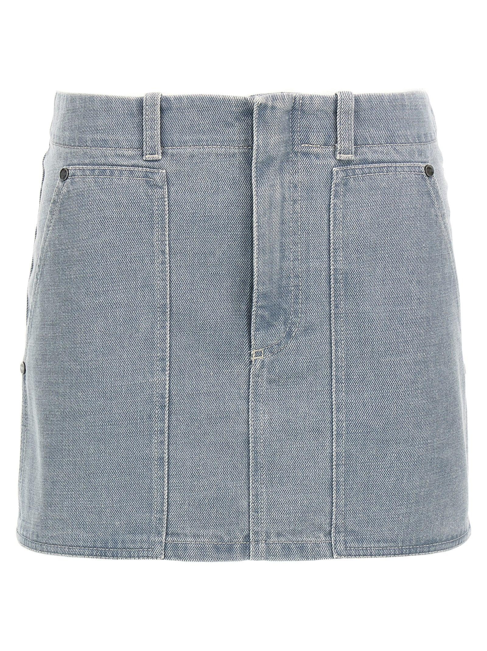 fendi go-to skirt gray cotton - women