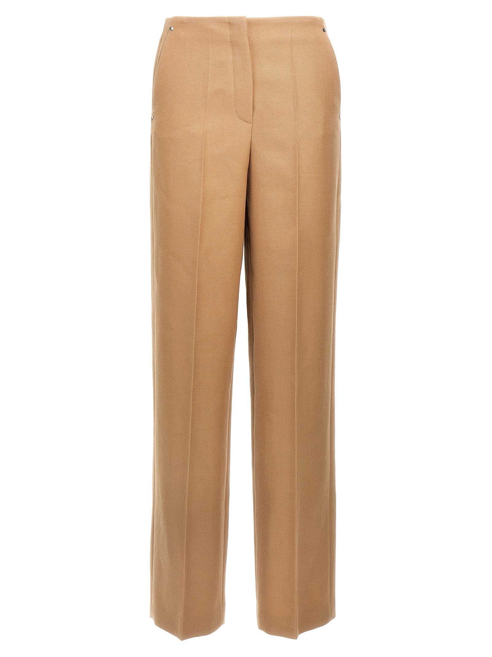 fendi grain de poudre pants beige wool - women