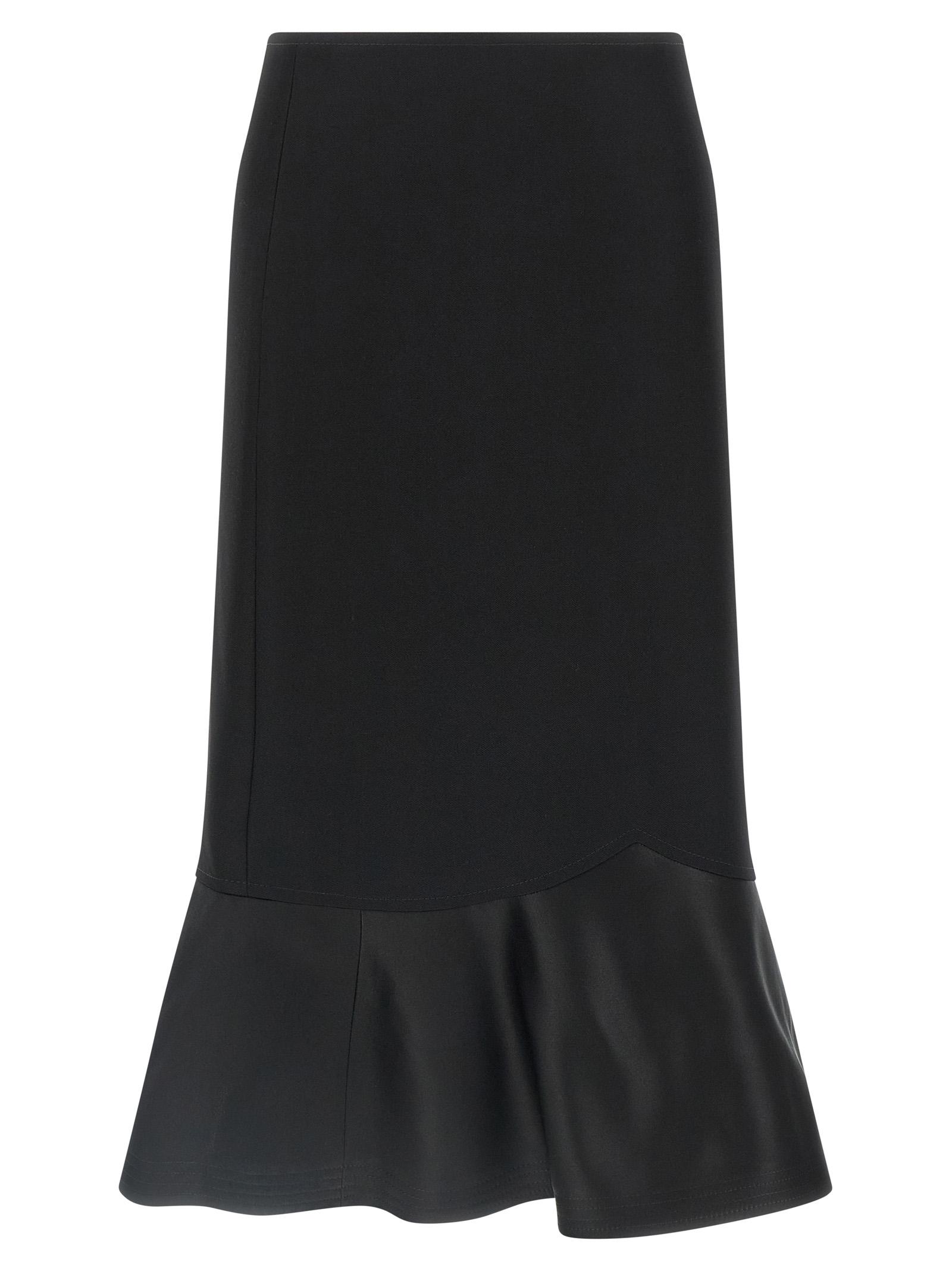 fendi grain de poudre skirt black virgin wool - women