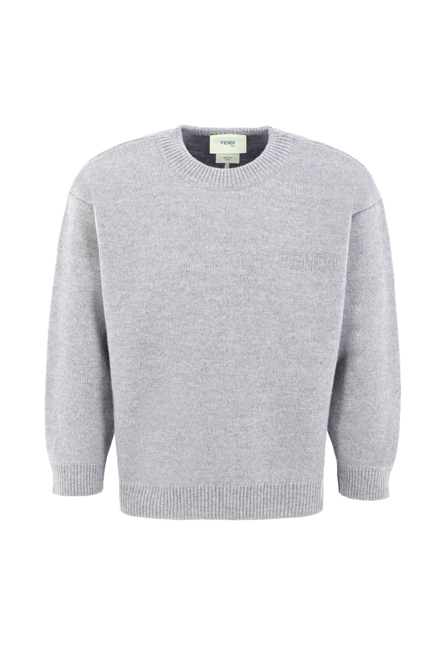 fendi grey sweater for girl with logo