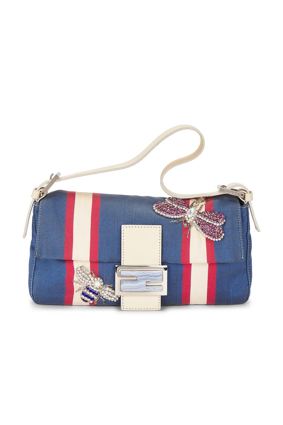 fendi insect baguette shoulder bag