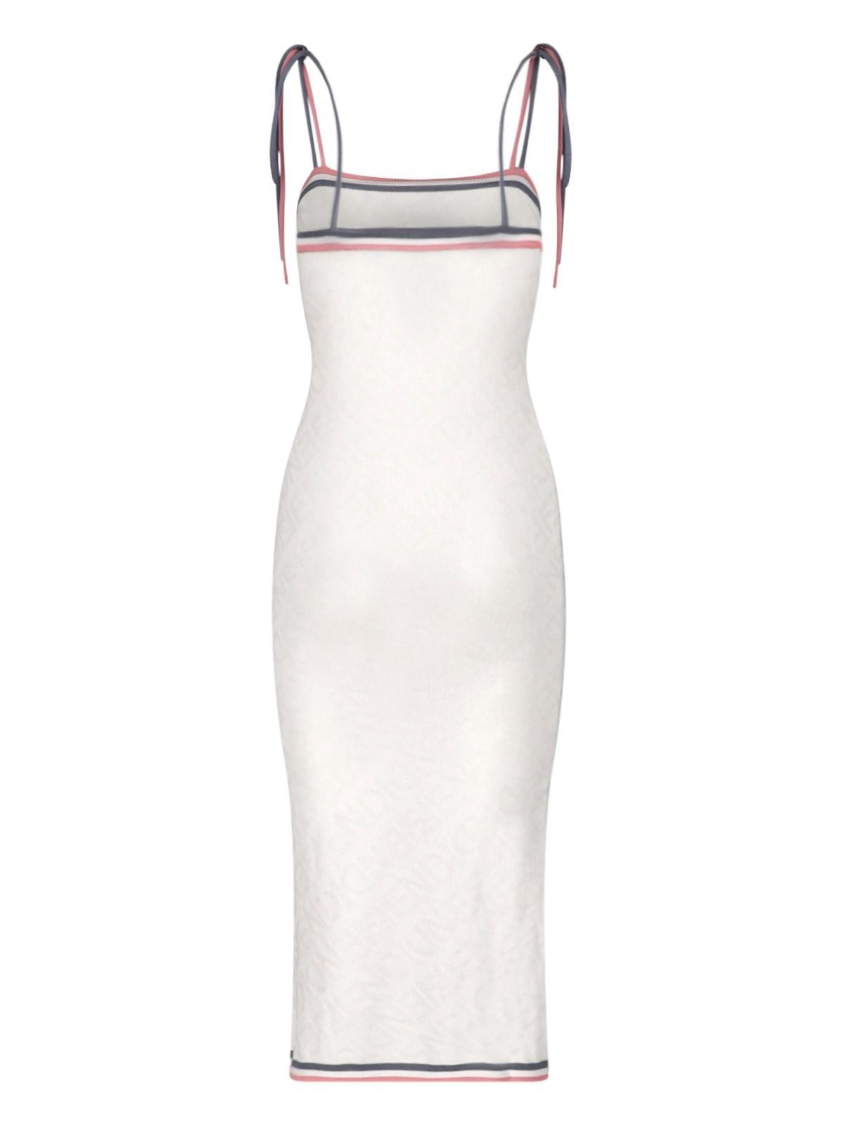 fendi ivory viscose blend dress