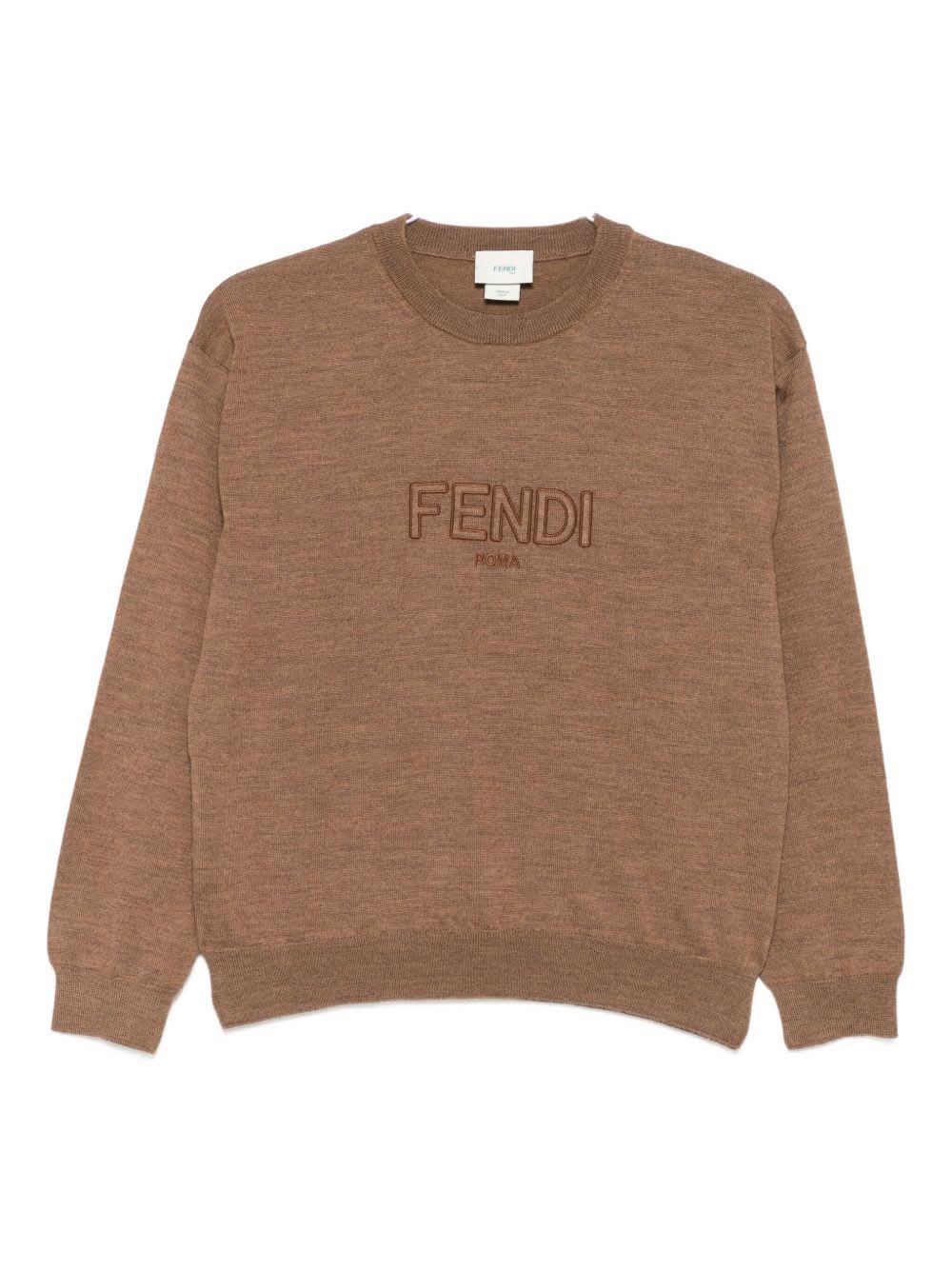 fendi kids embroidered sweater