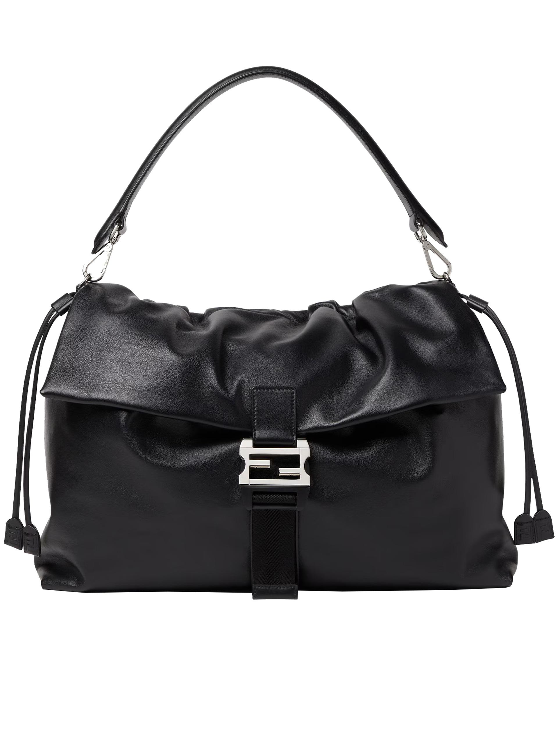 fendi mamma baguette black leather borsa - women