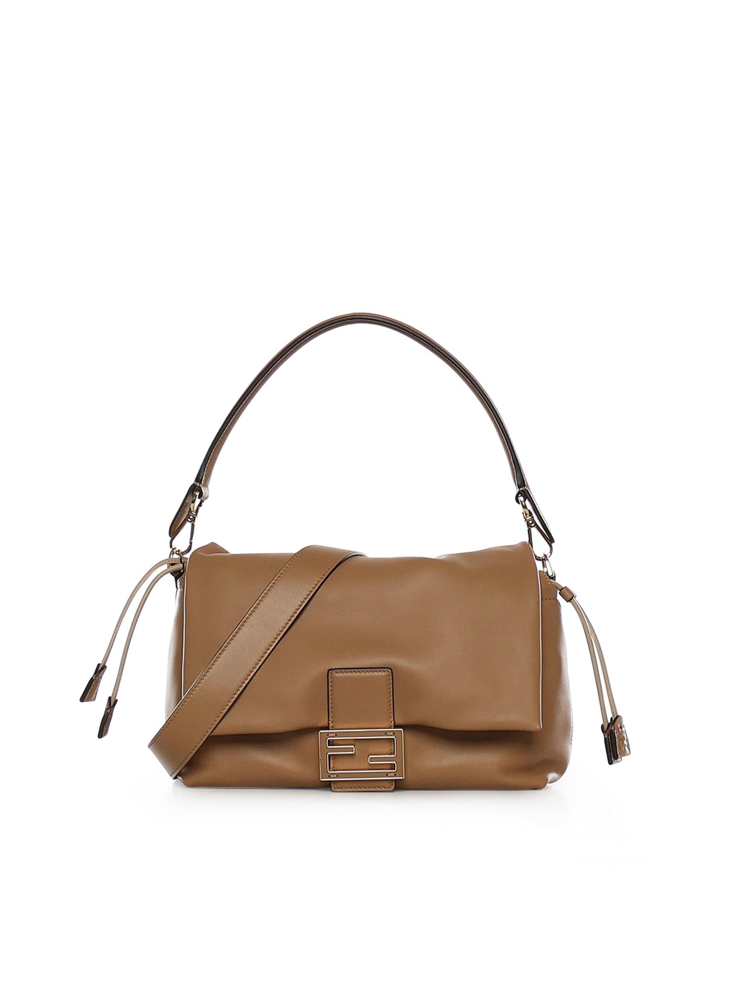 fendi medium mamma baguette leather bag
