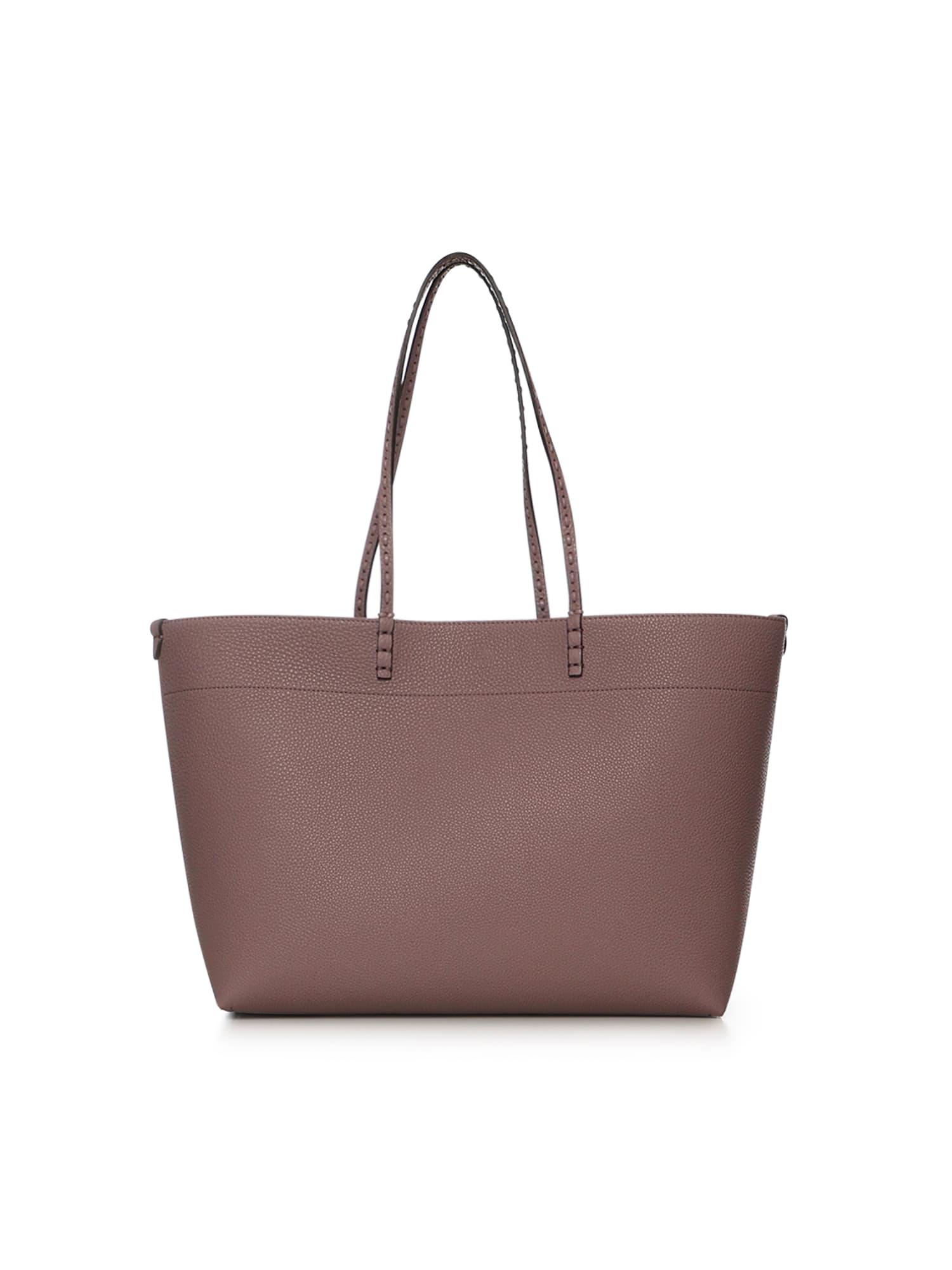 fendi medium roll leather shopping bag