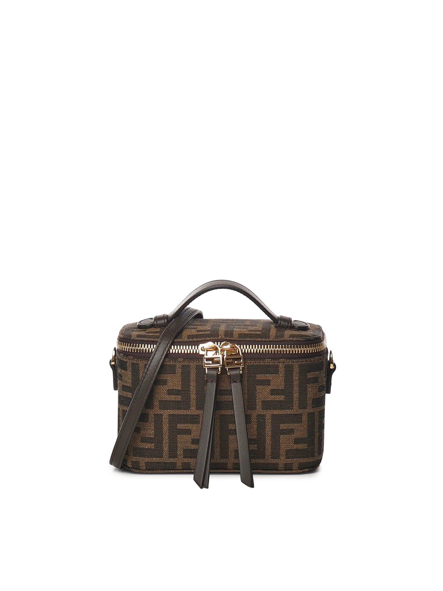 fendi mini bag in ff jacquard fabric