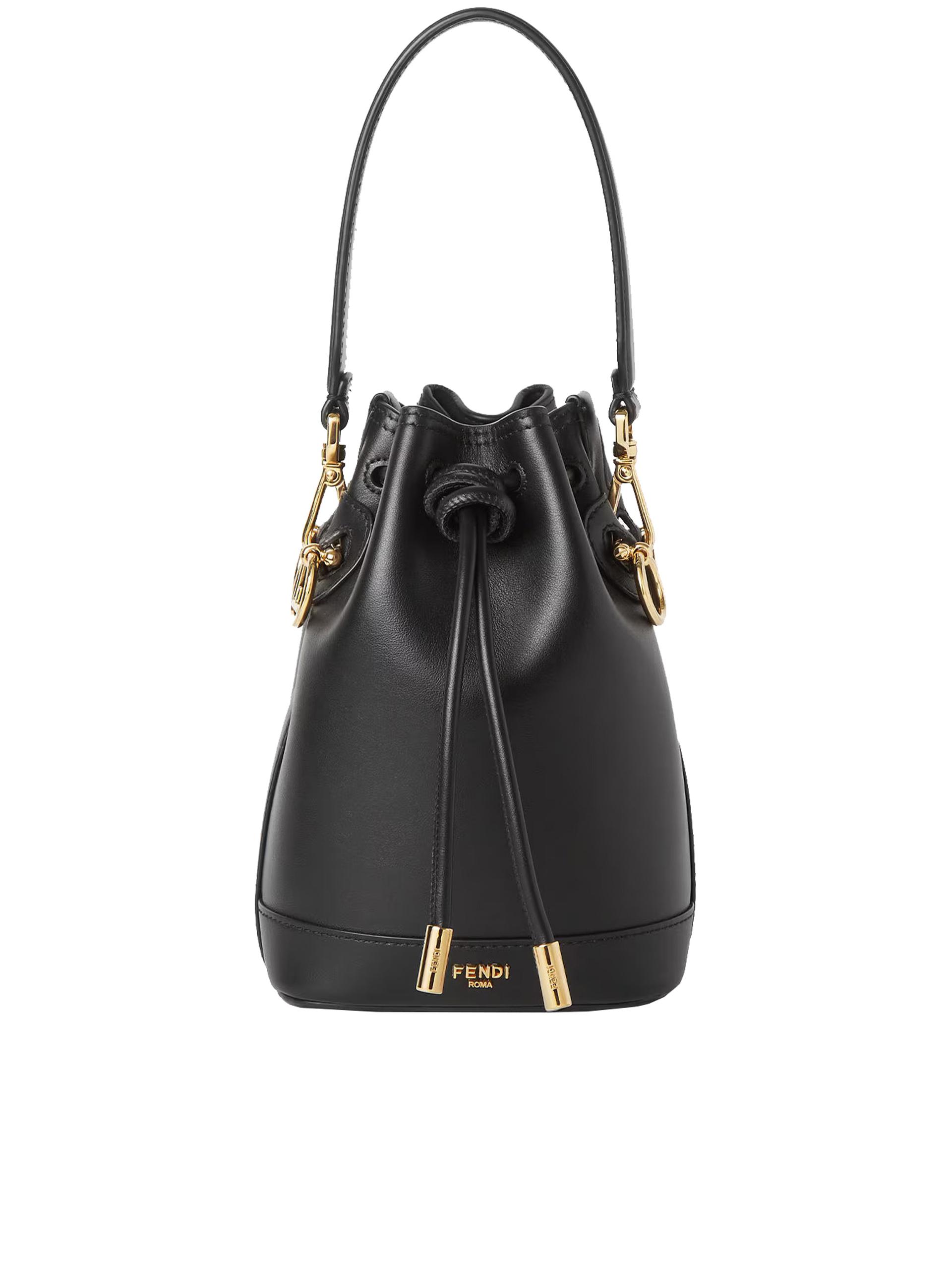 fendi mini mon tresor black leather borsa - women