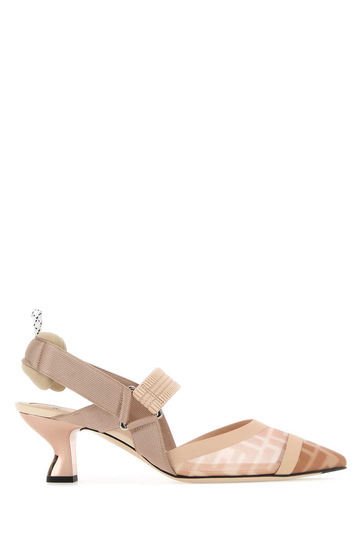 fendi multicolor mesh and fabric colibrã¬ pumps