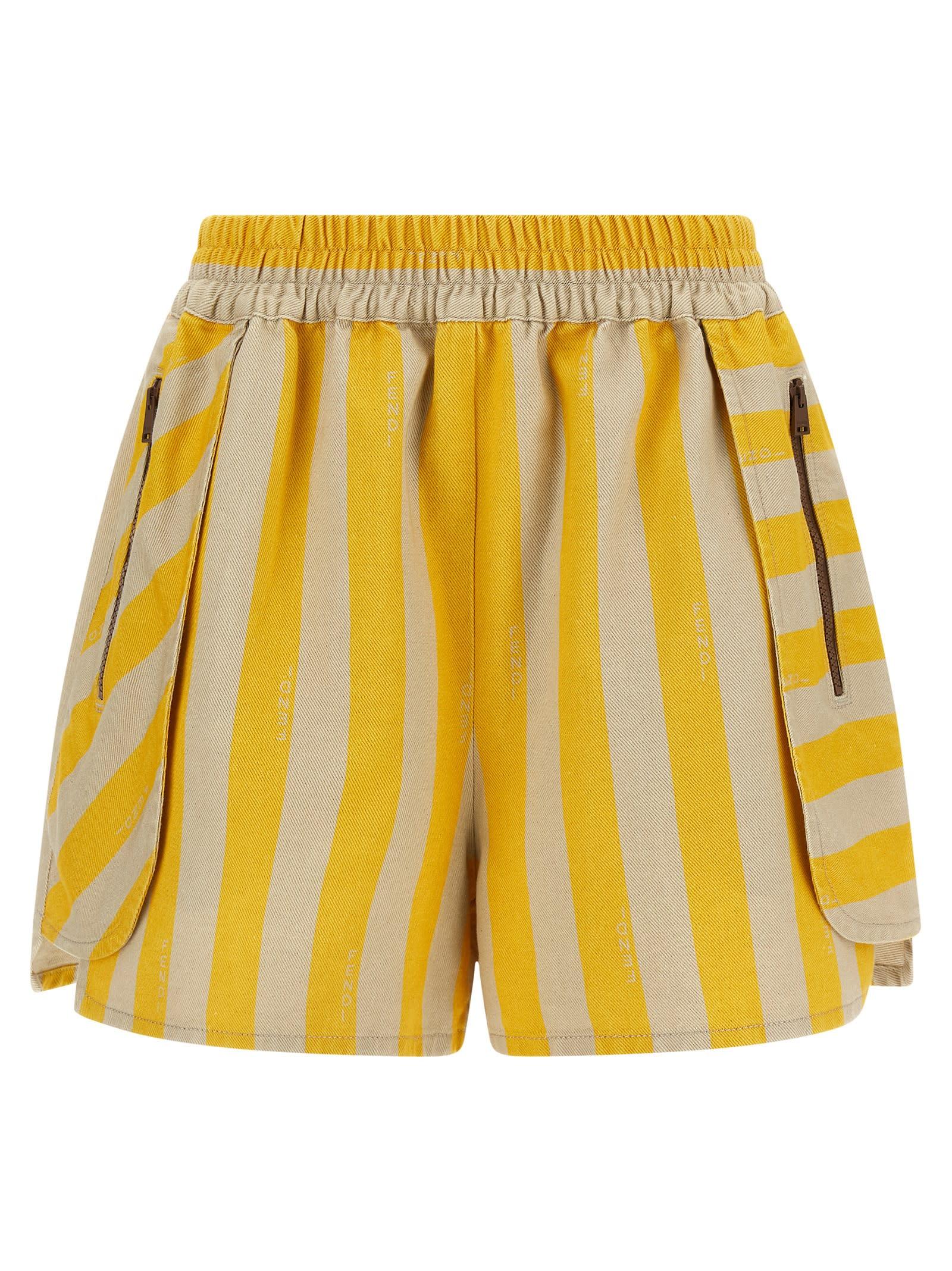 fendi pequin striped shorts