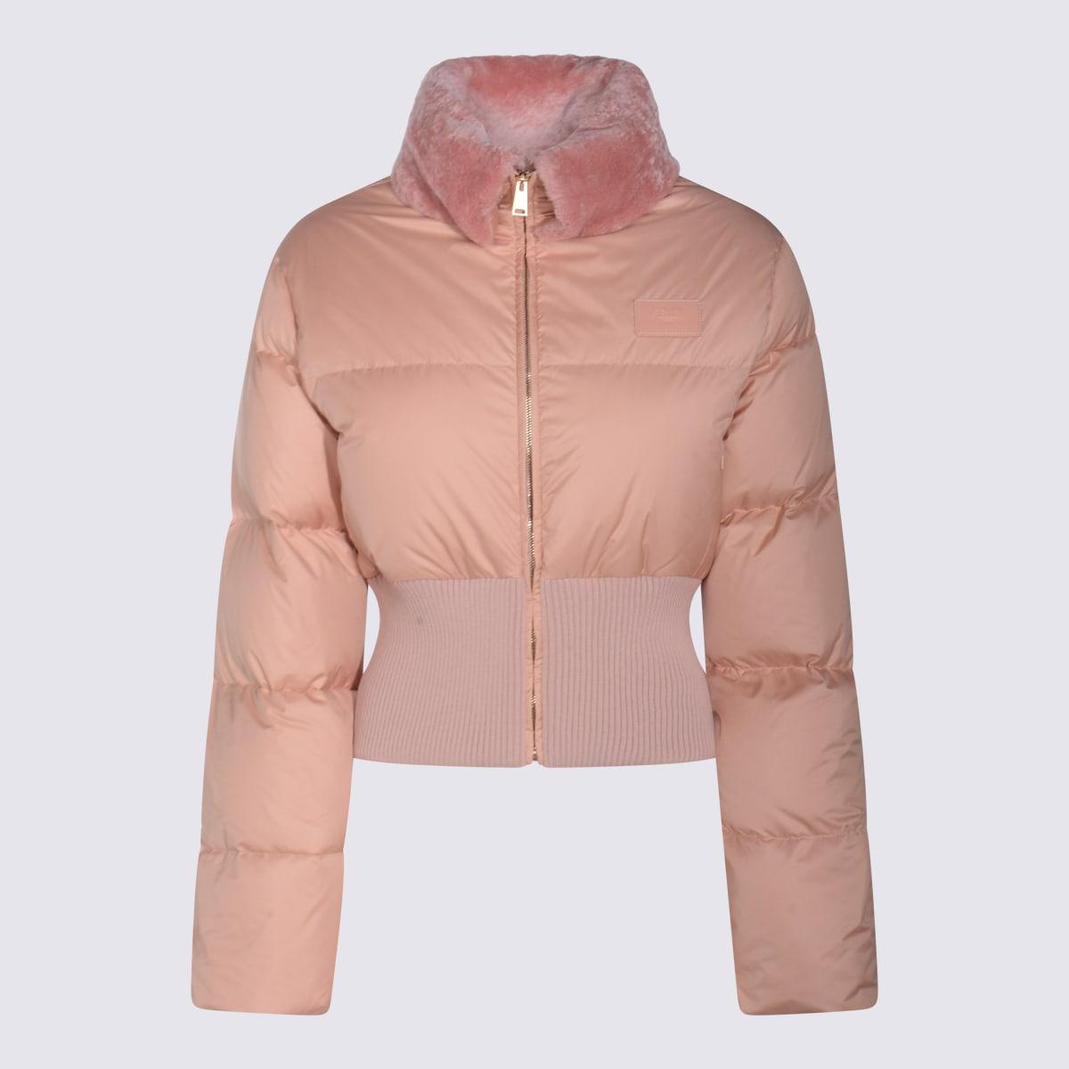 fendi pink down jacket