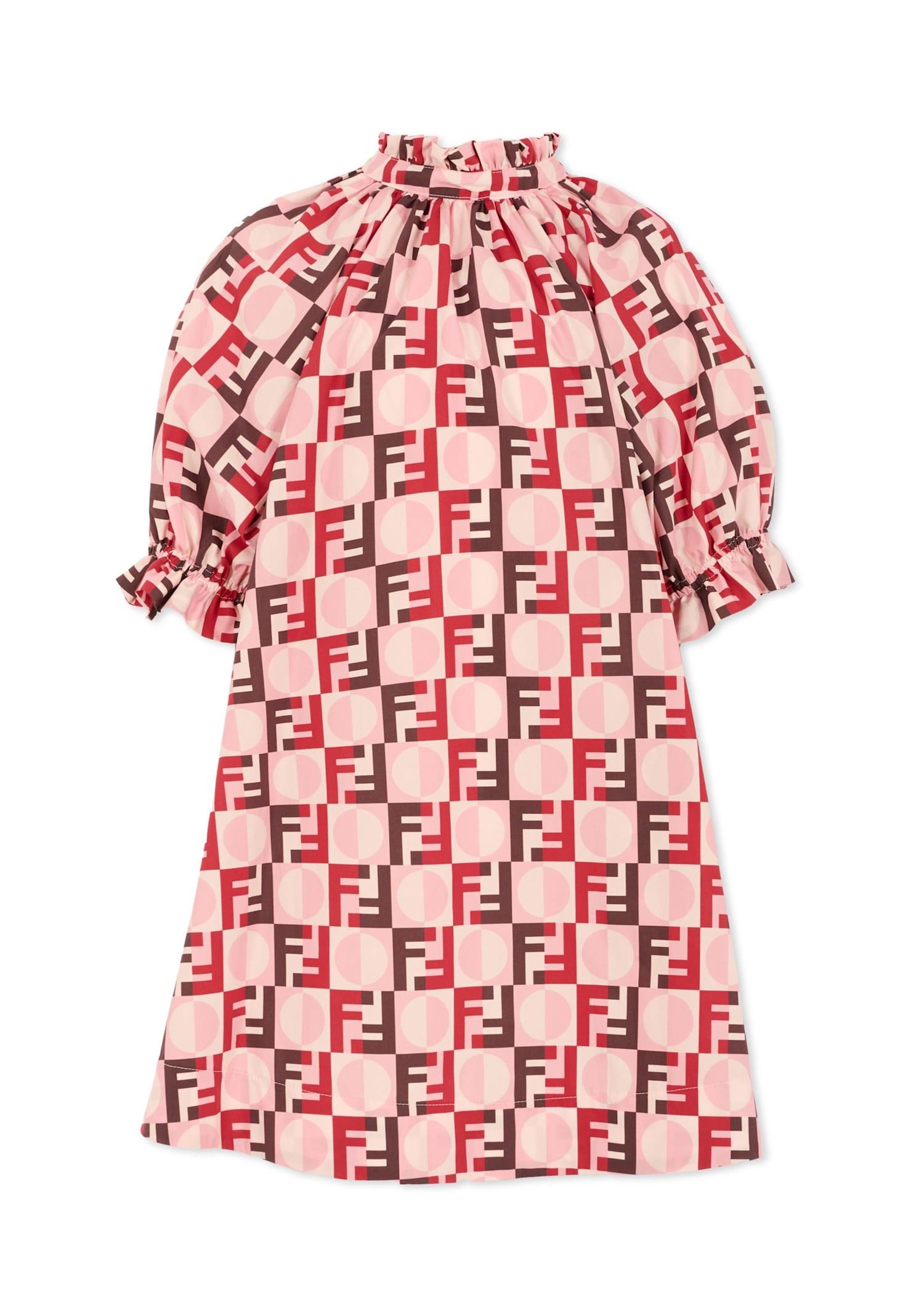 fendi pink dress for girl with ff