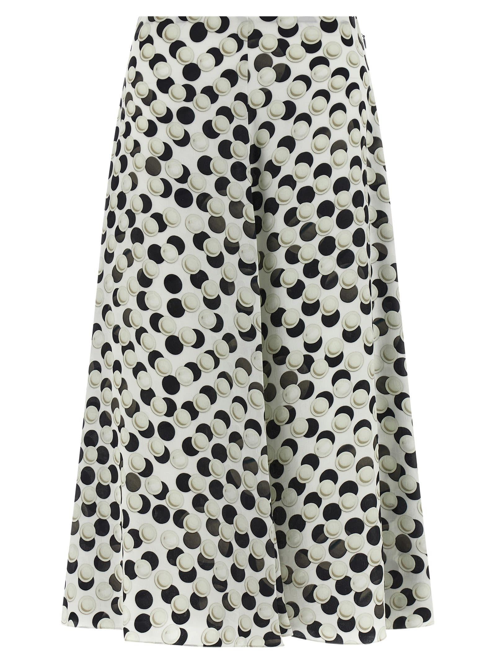 fendi polka dot skirt