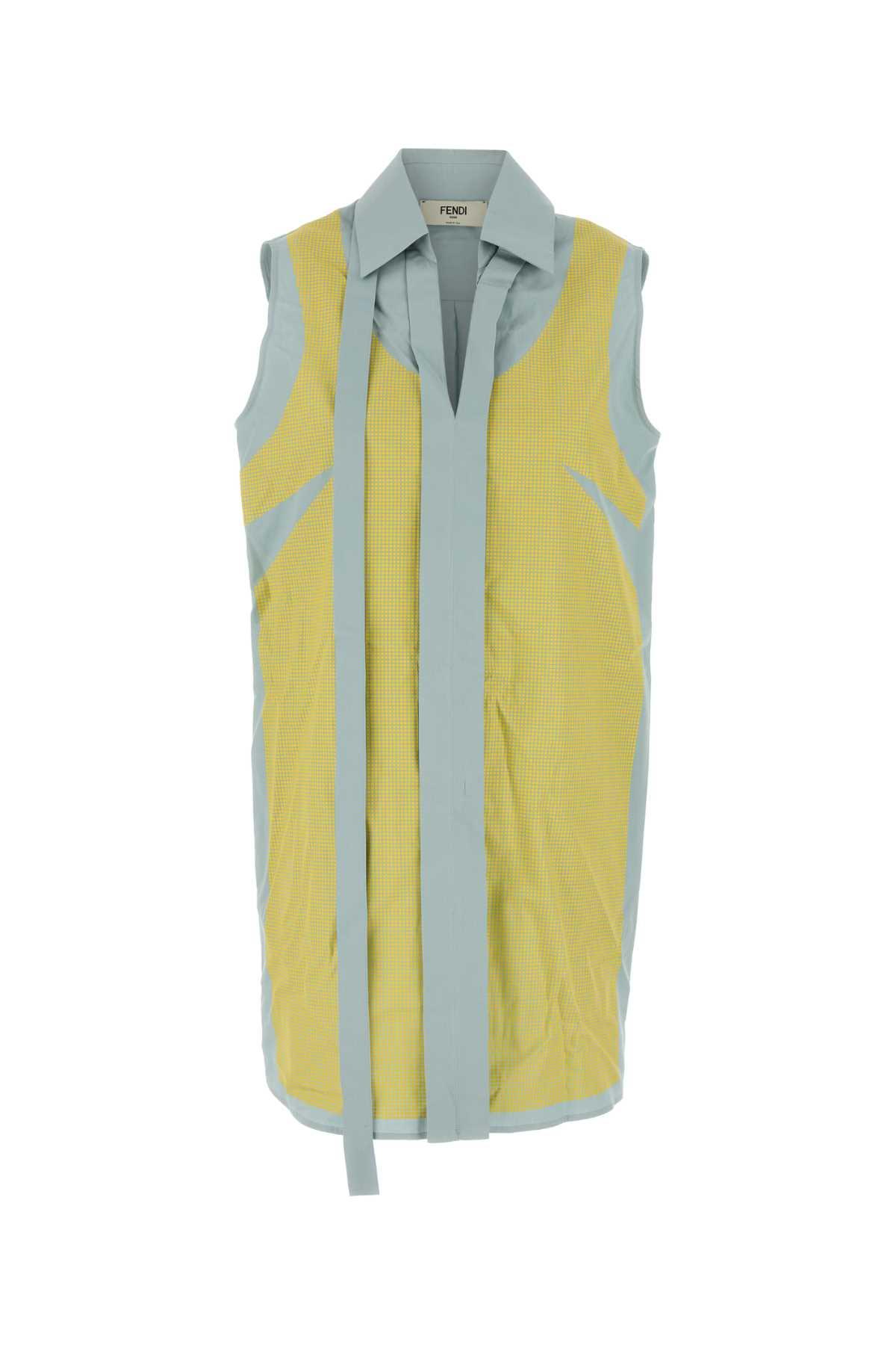 fendi powder blue cotton dress