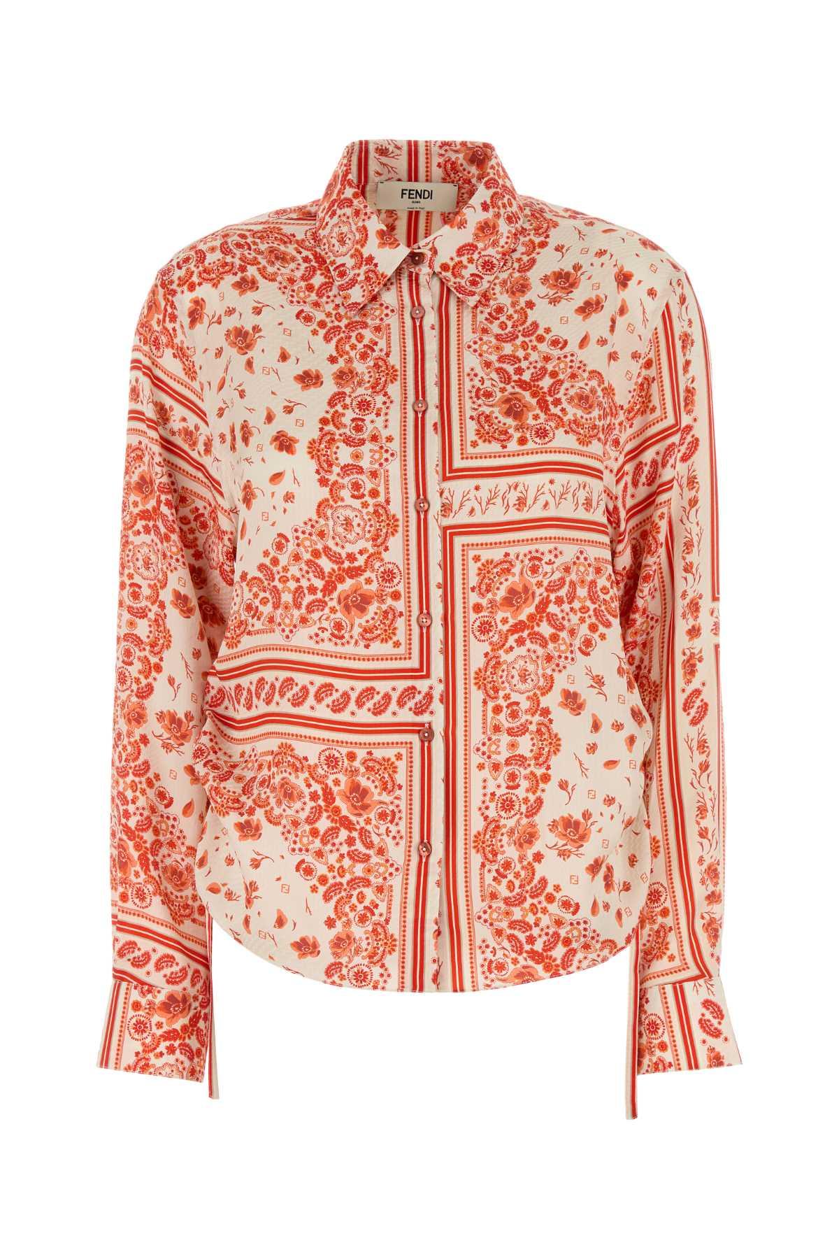 fendi printed silk shirt