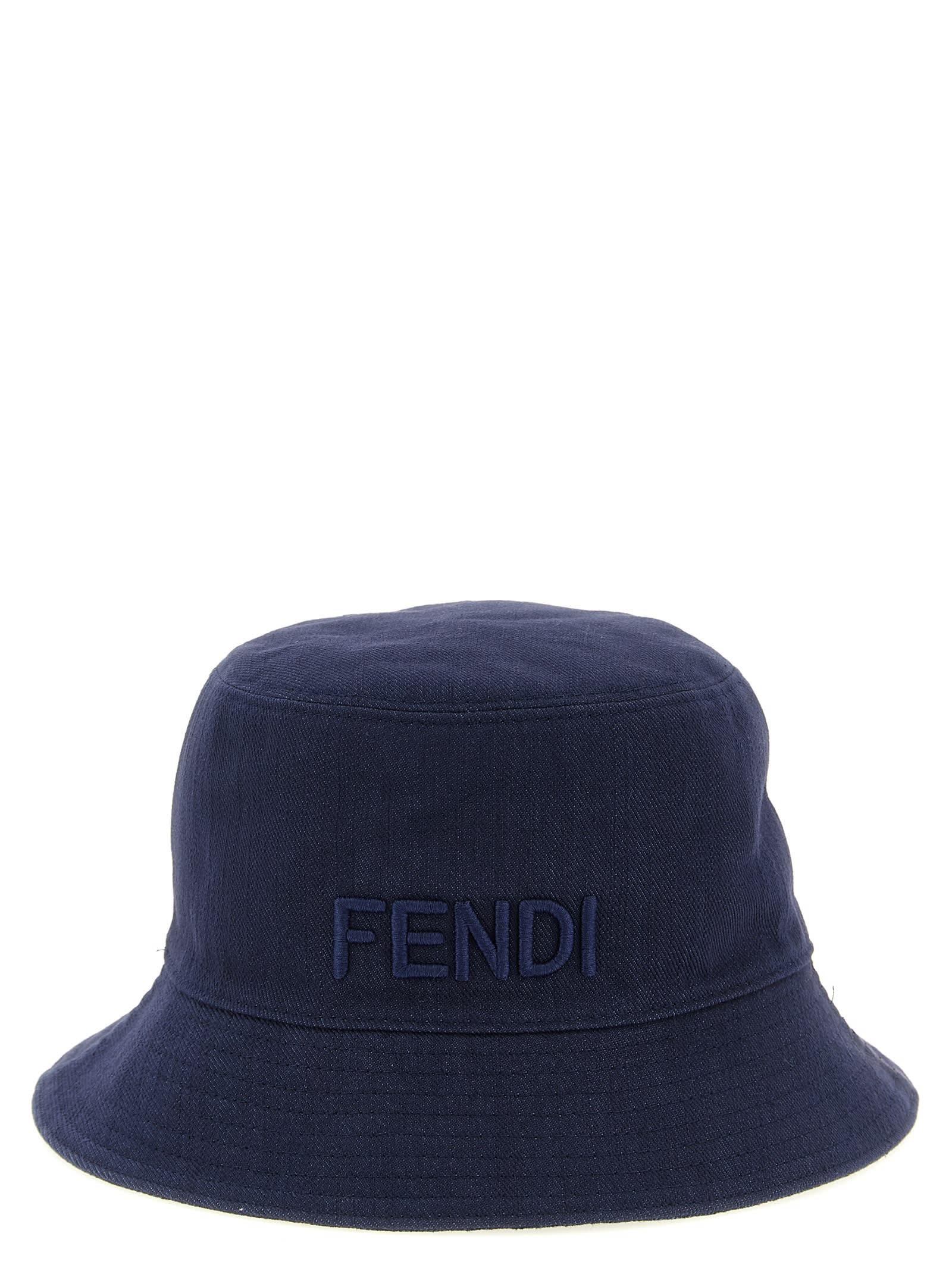 fendi reversible denim bucket hat