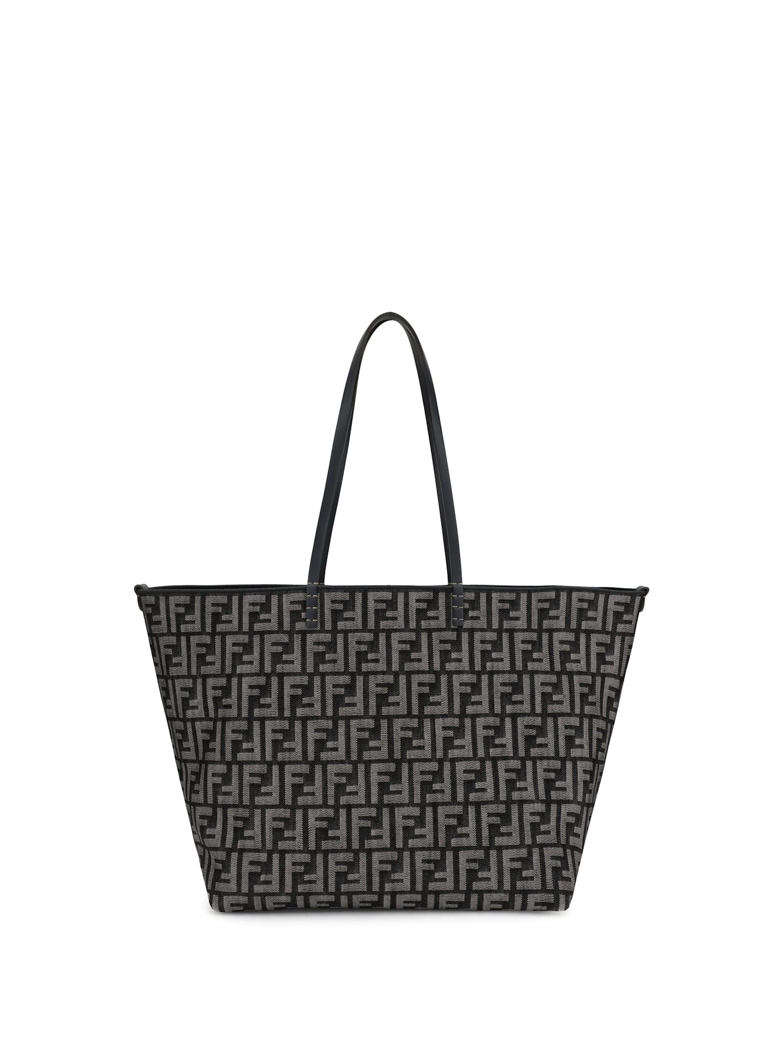 fendi roll large shopper bag with all-over ff motif