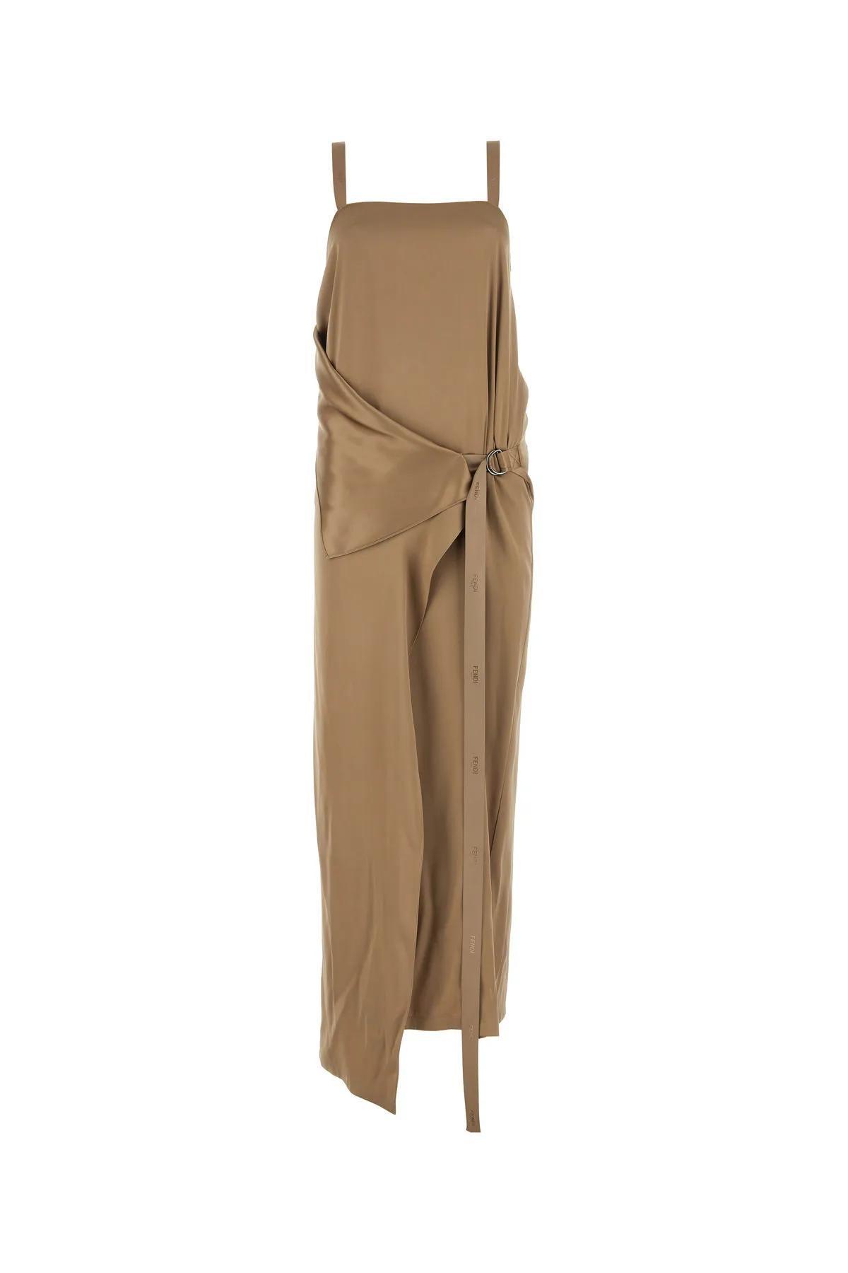 fendi satin long dress