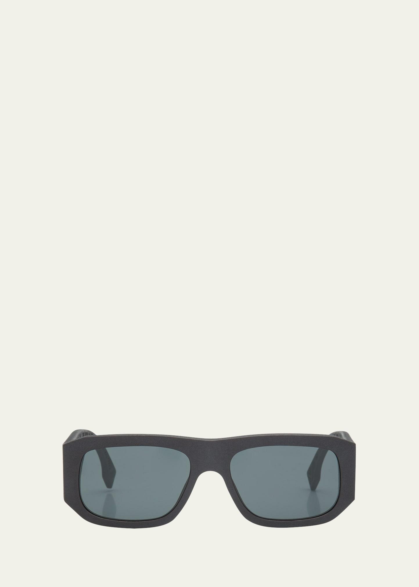 fendi shadow nylon rectangle sunglasses