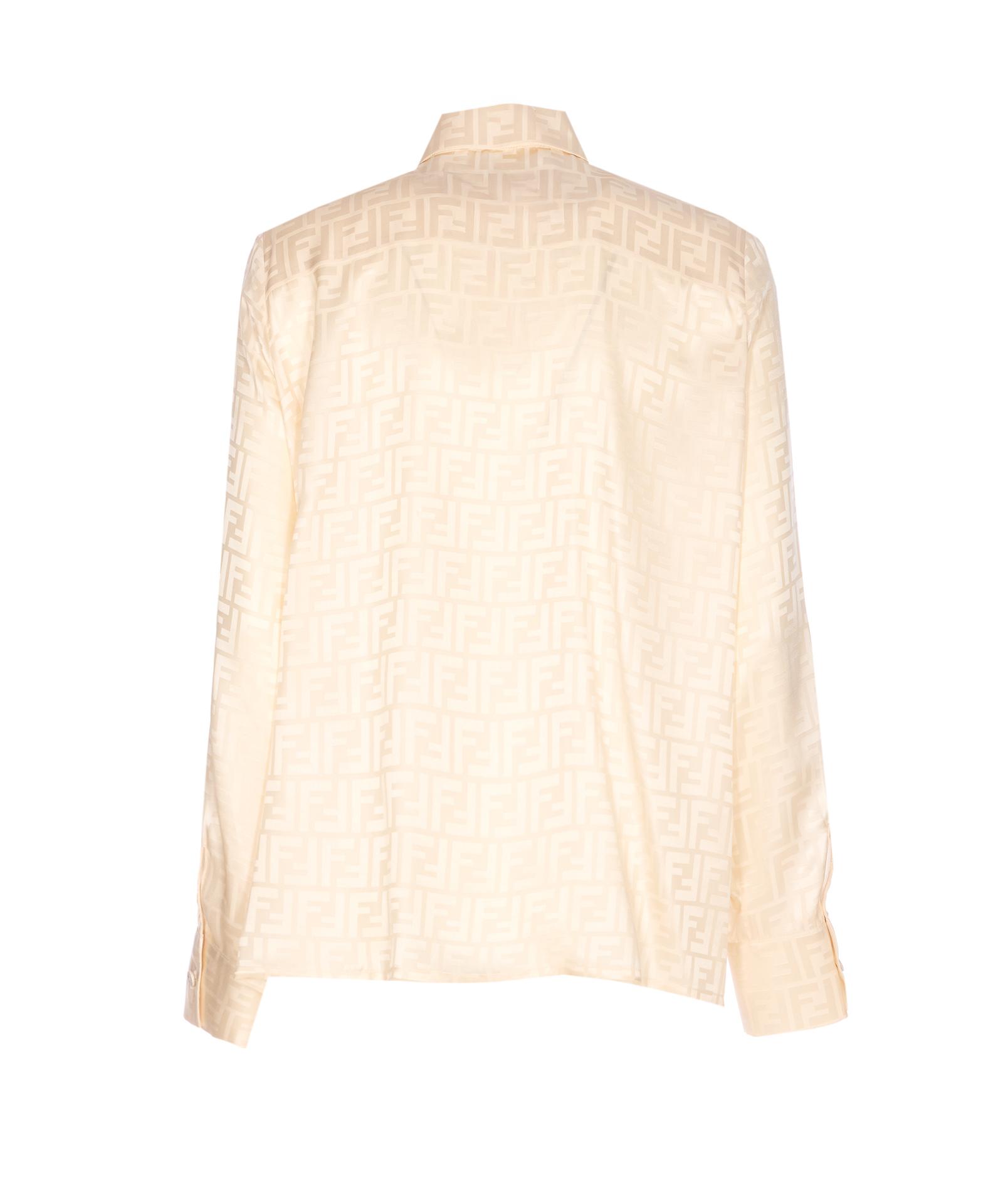 fendi shirts beige silk - women