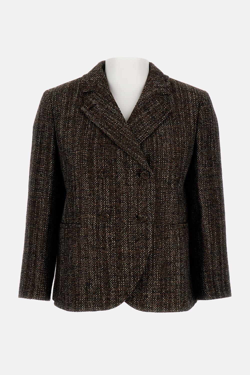 fendi short double breasted wool jacket