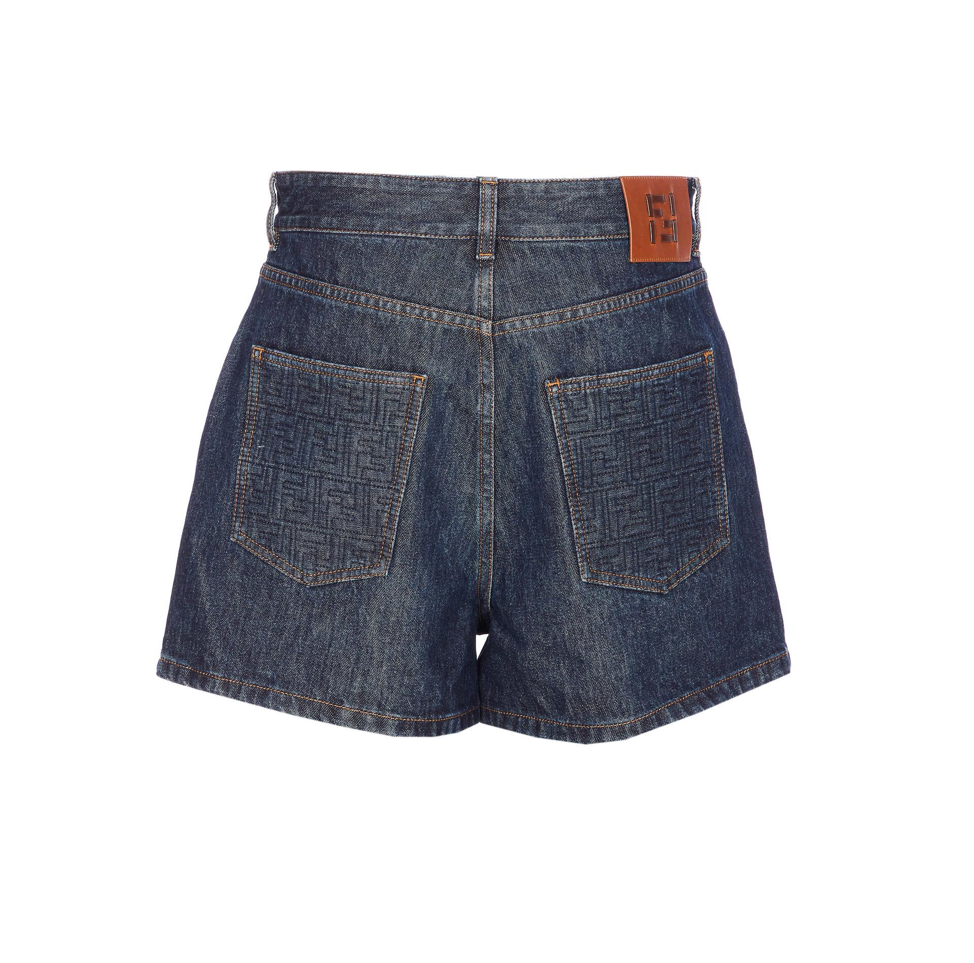 fendi shorts blue cotton - women