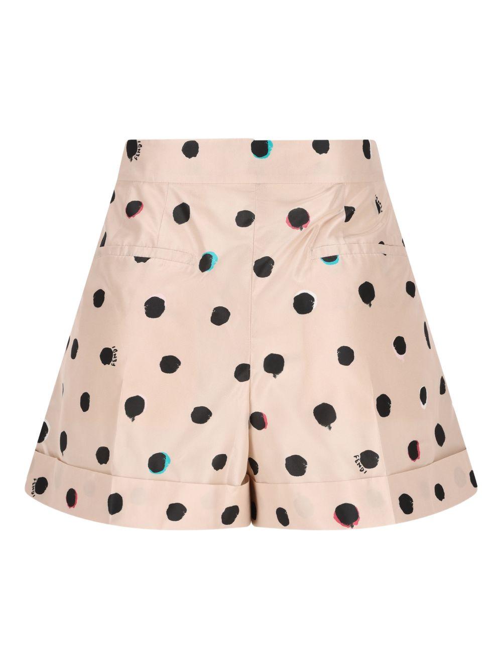 fendi shorts white silk - women