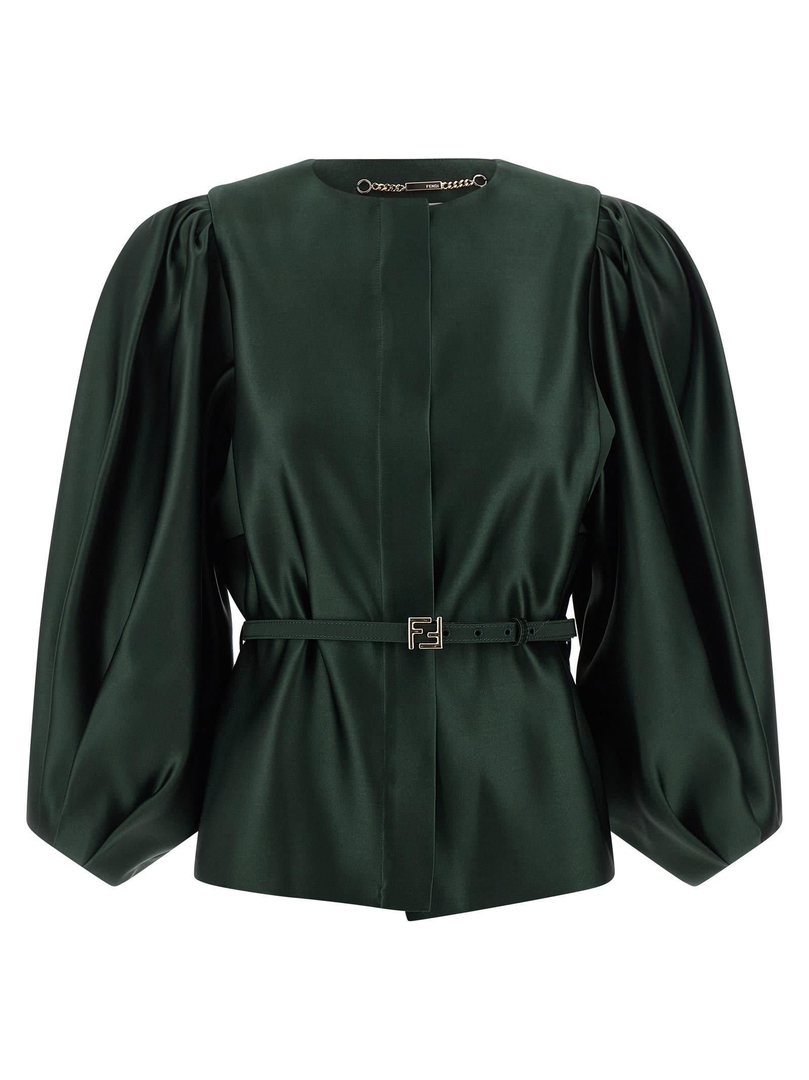 fendi silk duchesse blazer