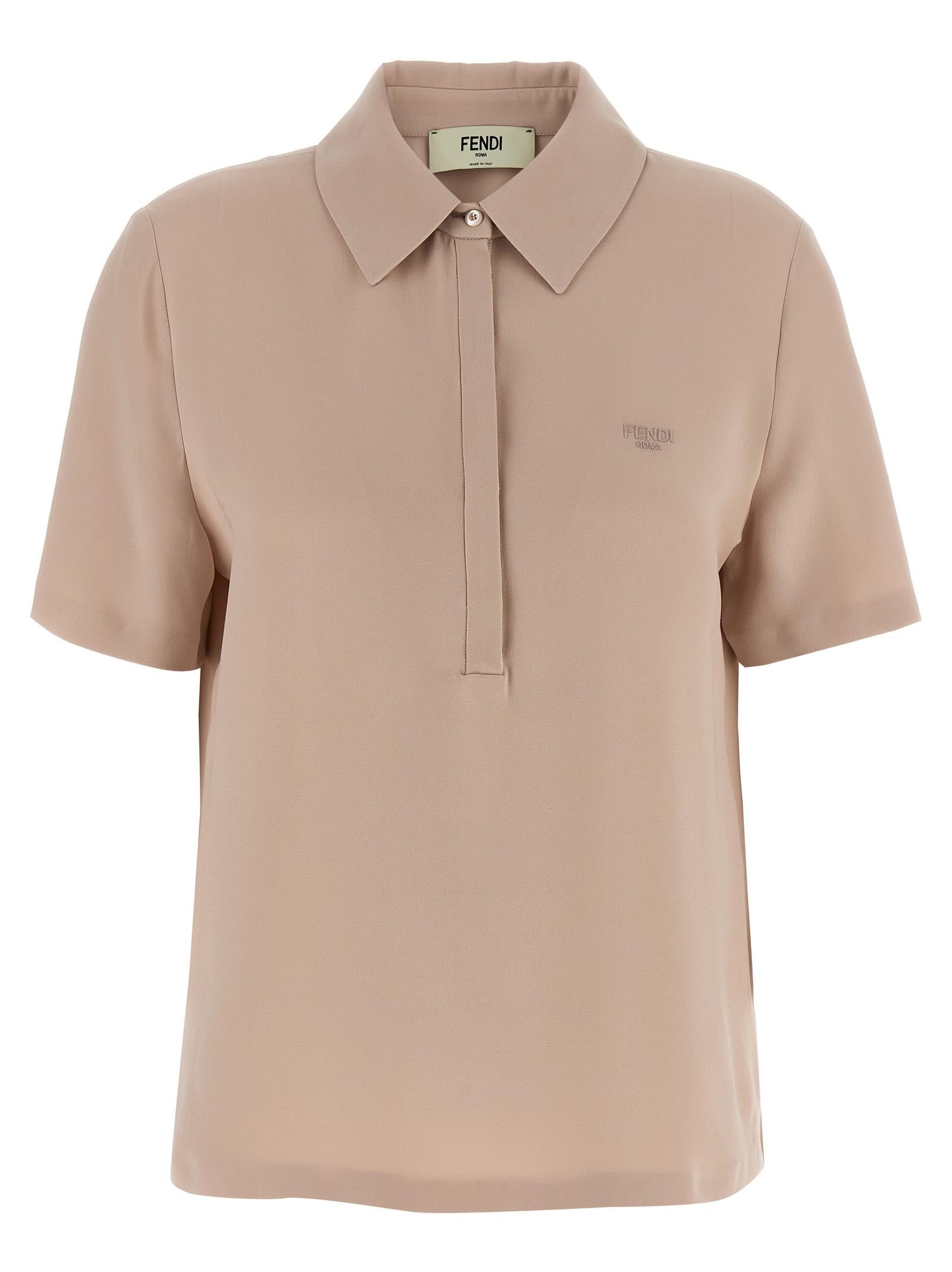 fendi silk polo shirt