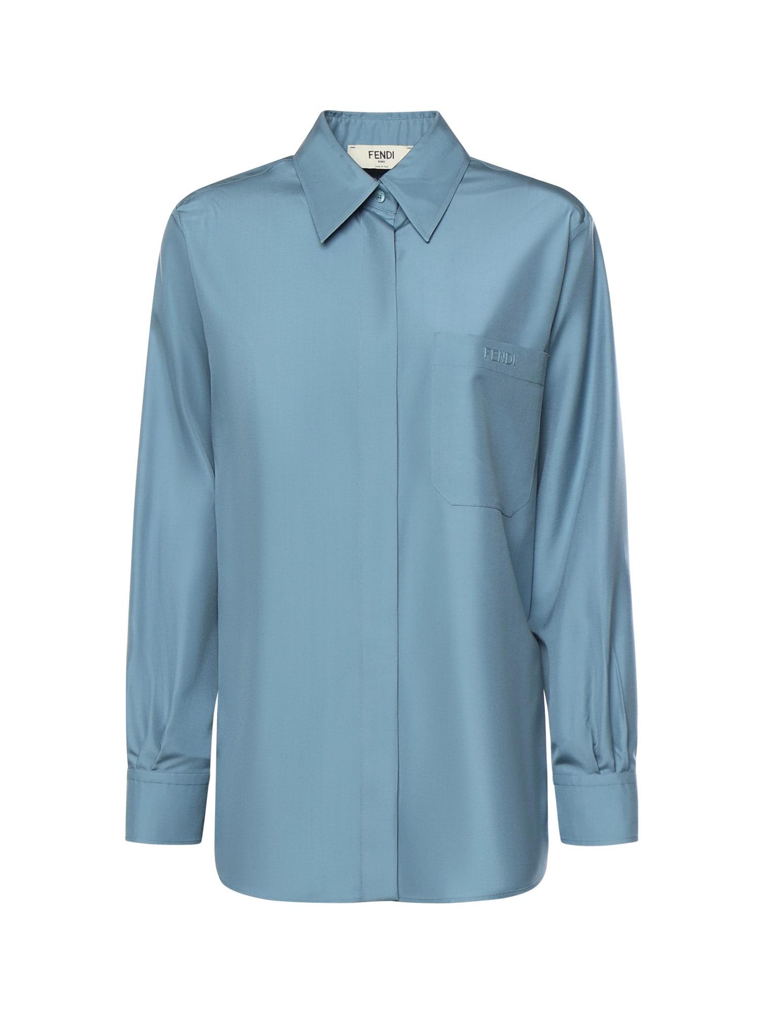 fendi silk poplin shirt