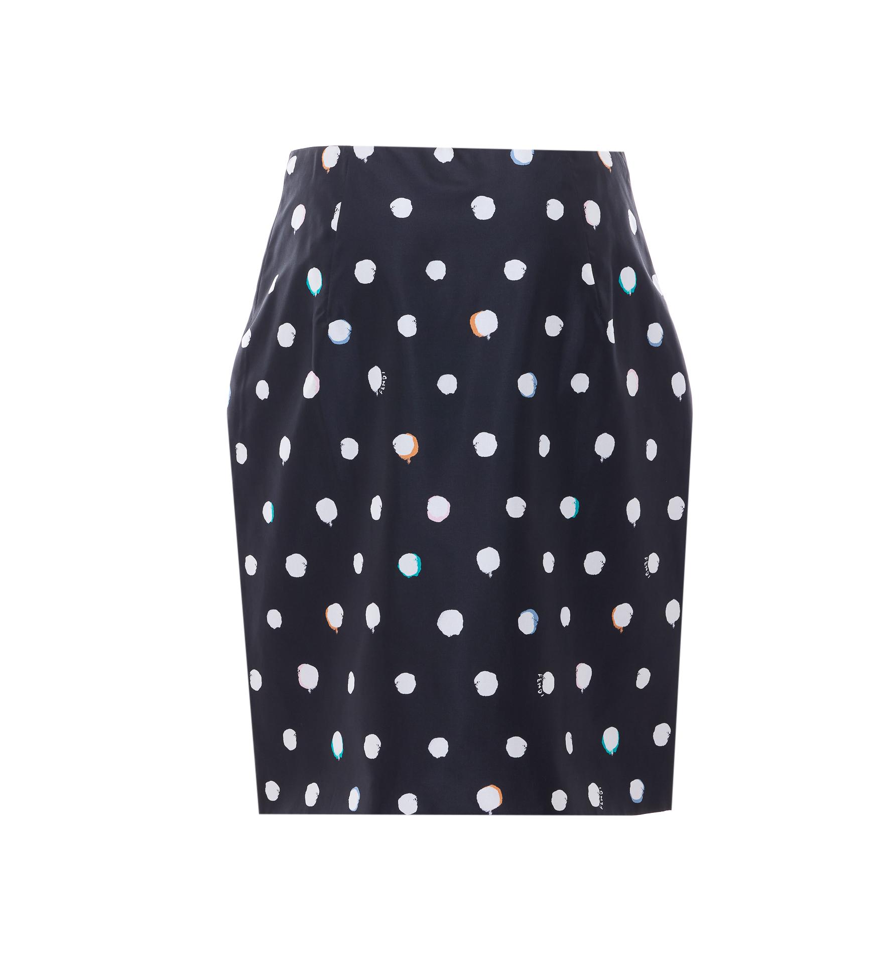 fendi skirts black silk - women