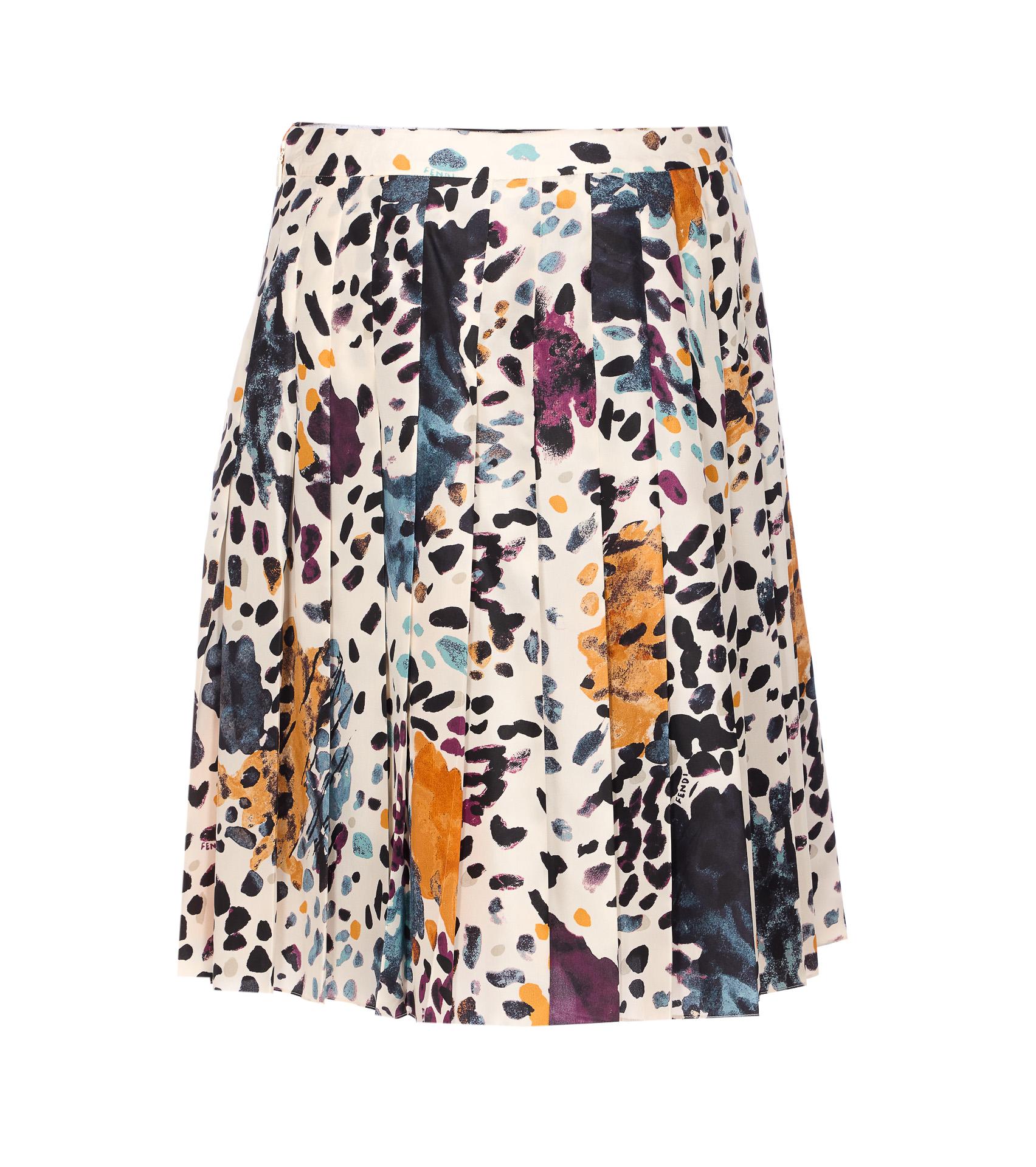 fendi skirts multicolour silk - women