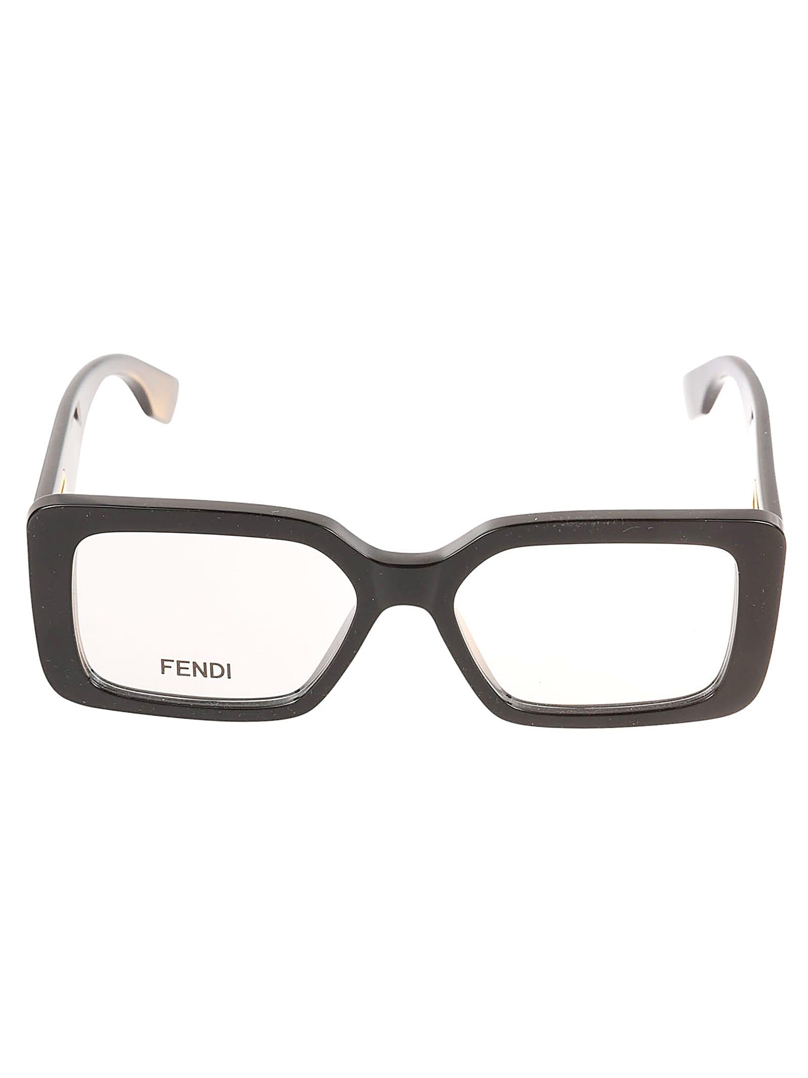 fendi square frame clear lense glasses