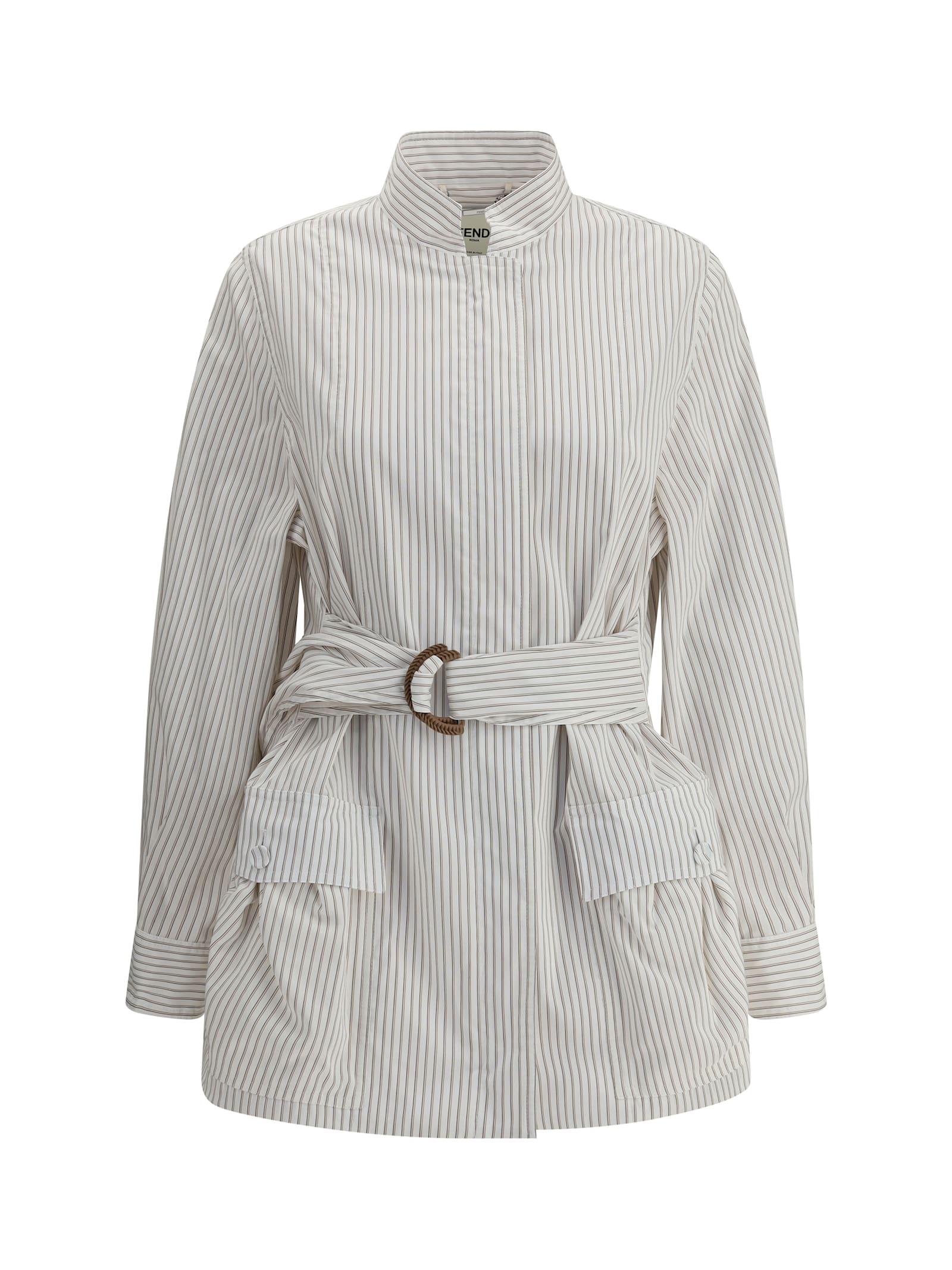 fendi striped shirt jacket