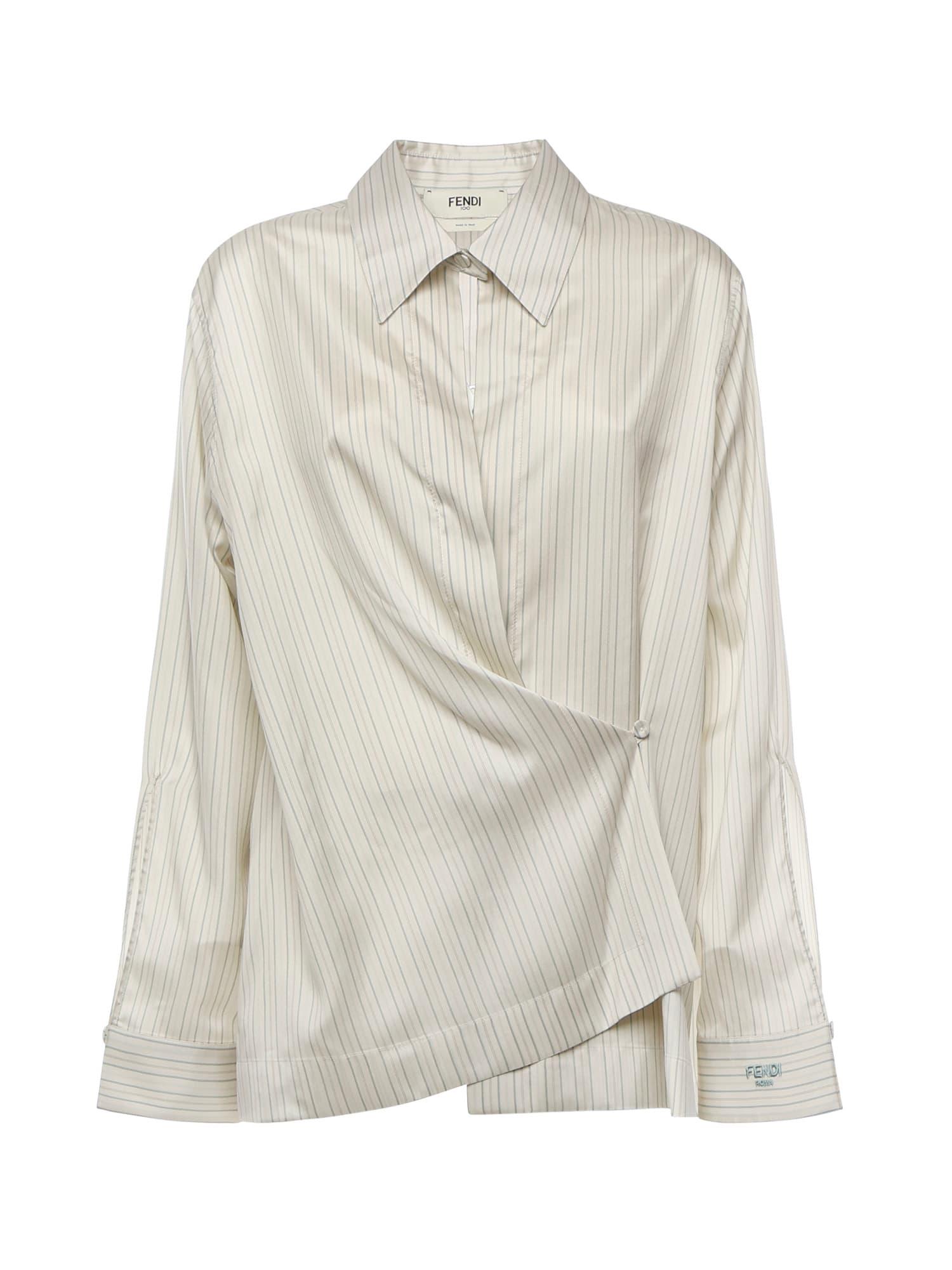 fendi striped silk shirt