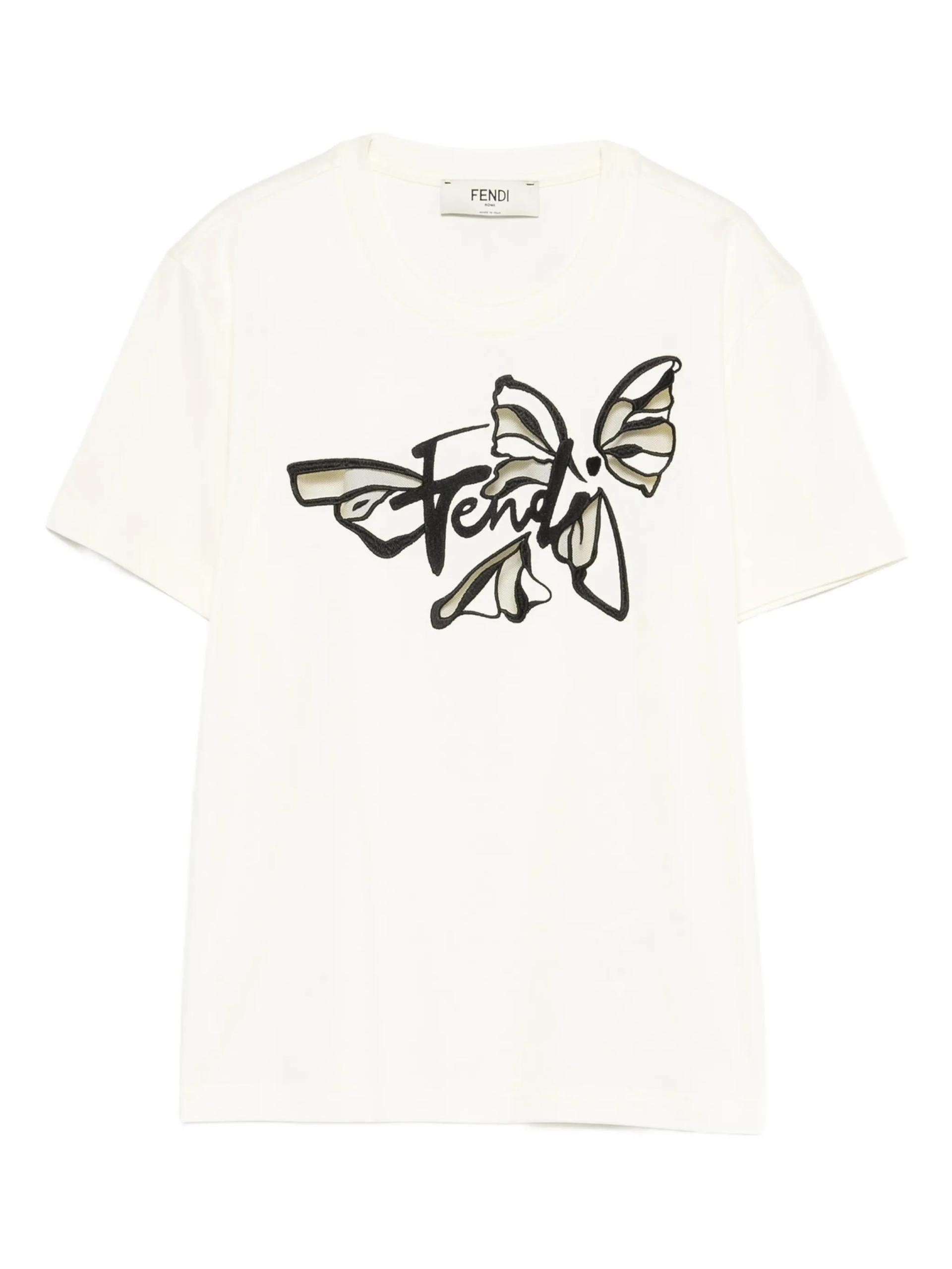 fendi t-shirt nigthfly white - women