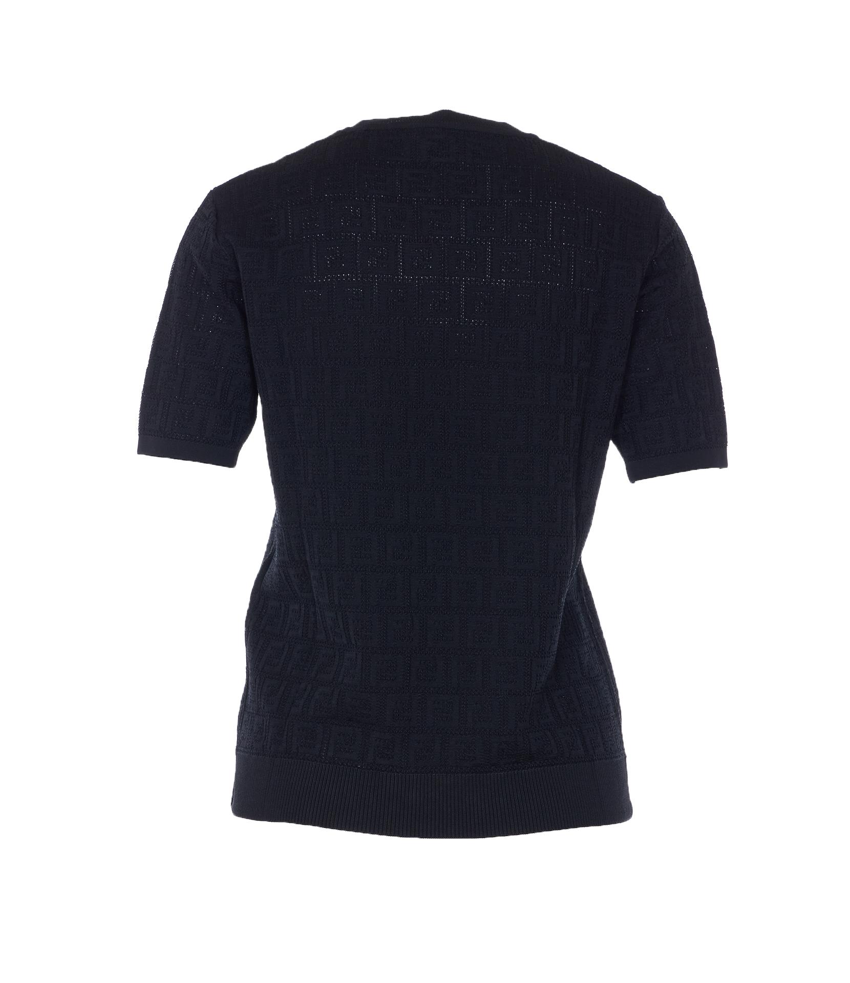 fendi t-shirts and polos black cotton - women