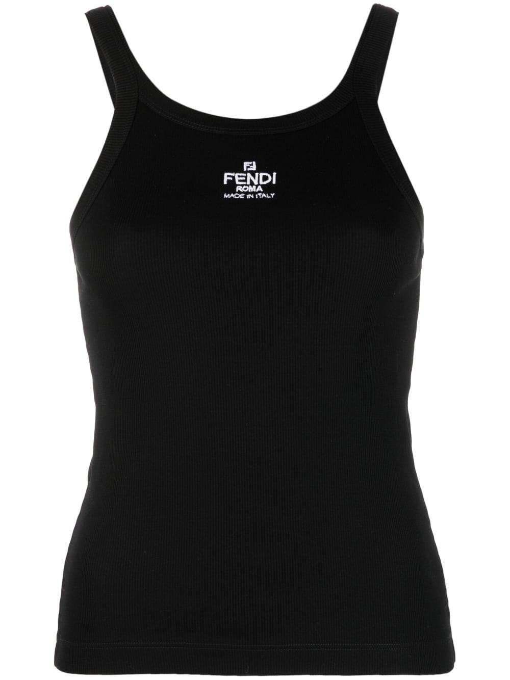 fendi top black cotton - women