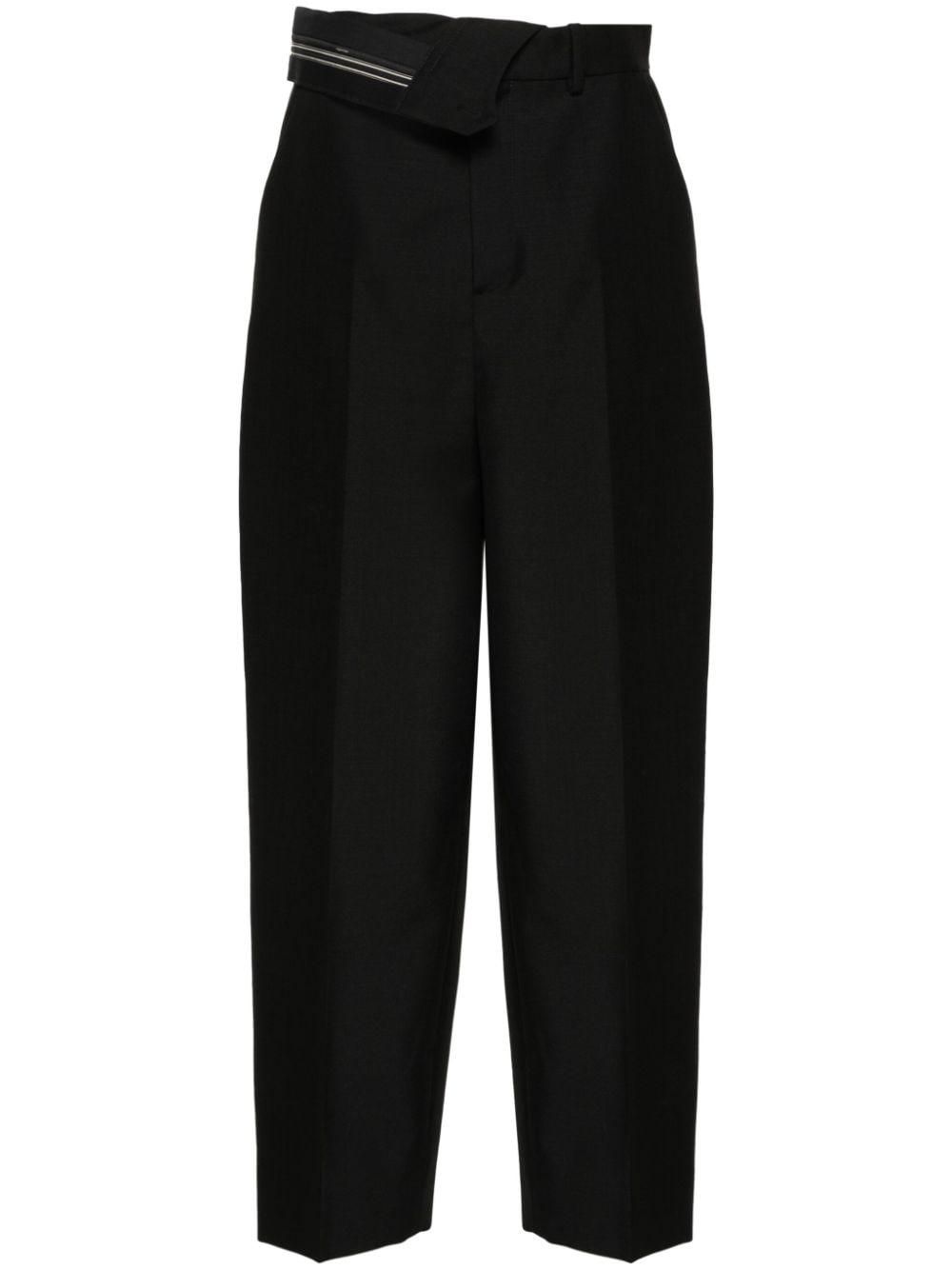 fendi trousers black mohair - women